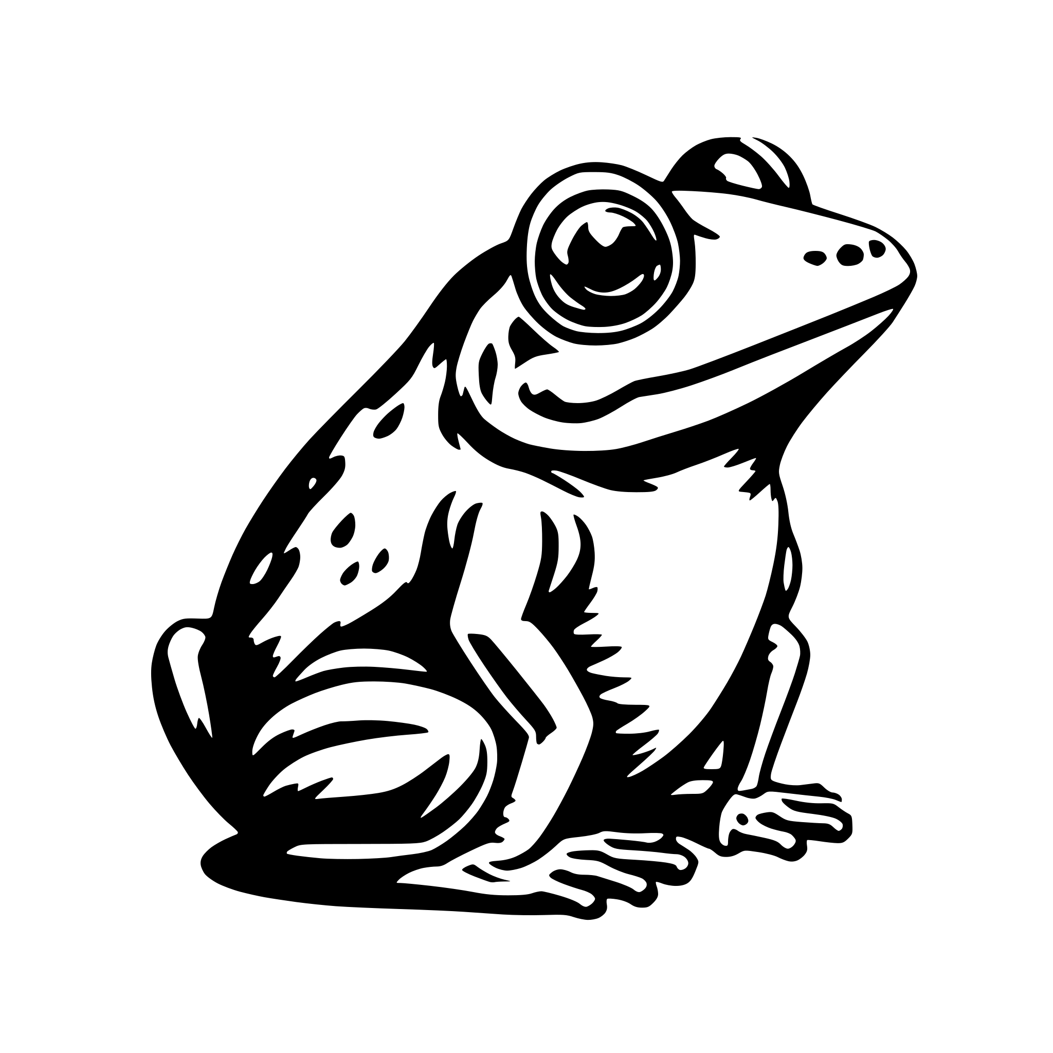 AI-generated SVG of 'cute frog'
