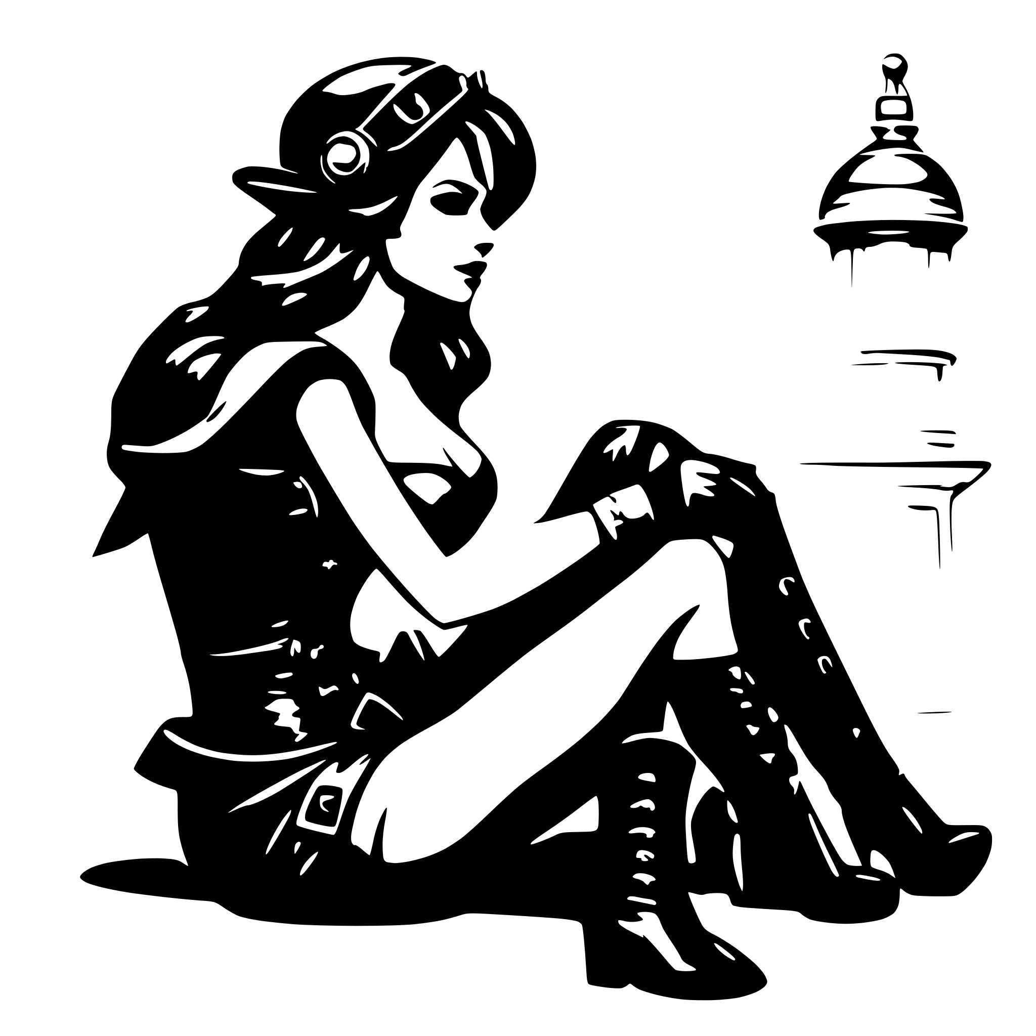AI-generated SVG of 'erotic drawing in steampunk style'