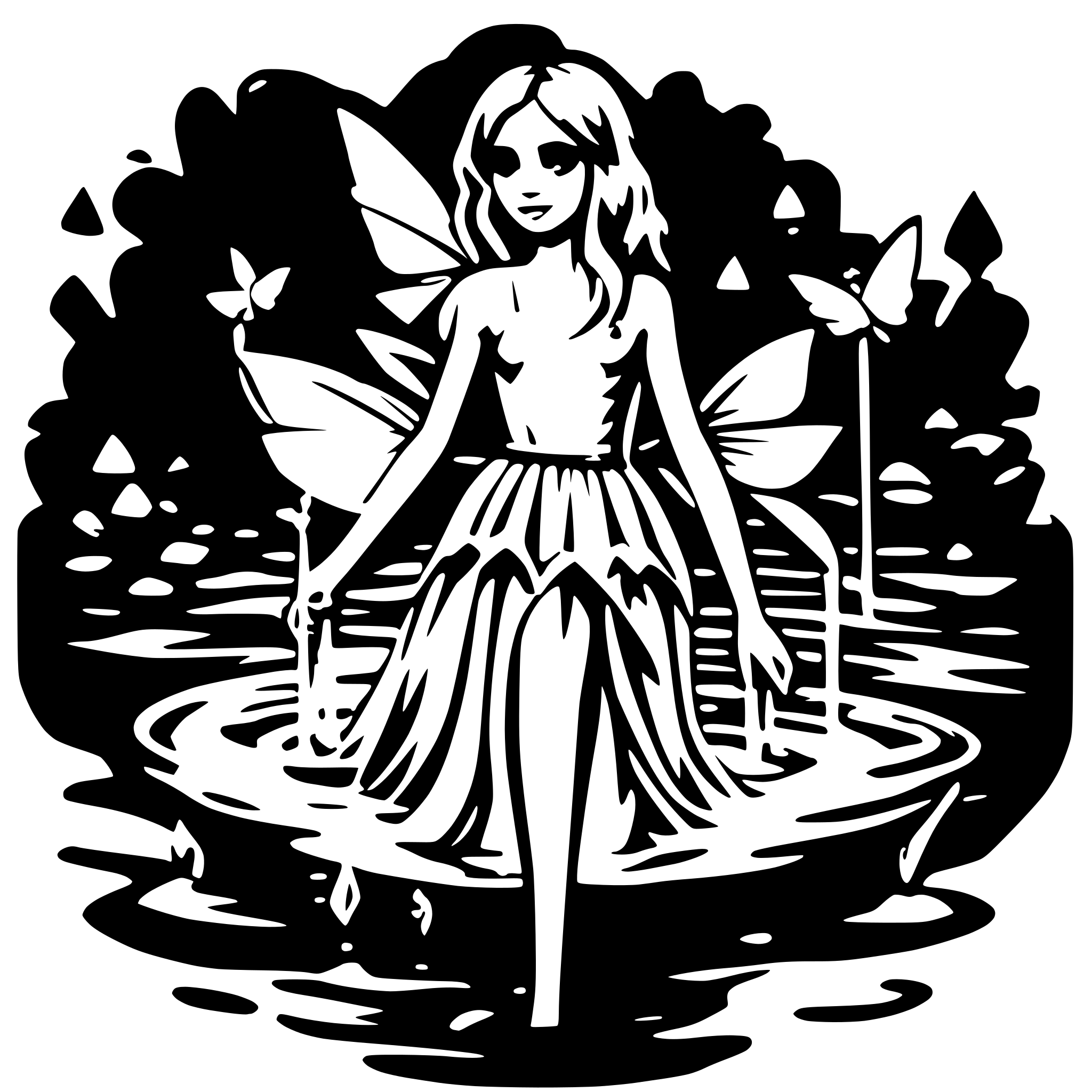 AI-generated SVG of 'water fairy fantasy'