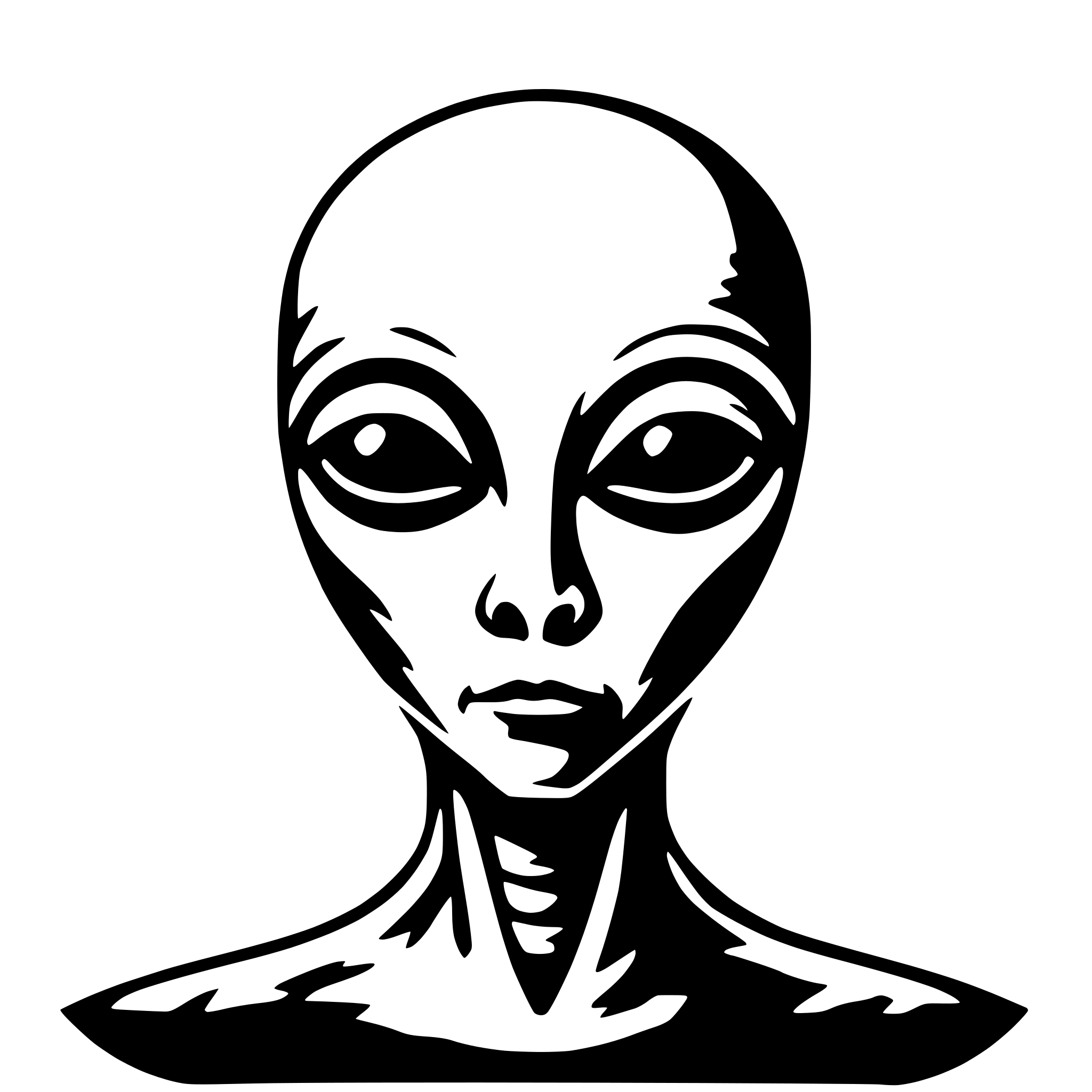 AI-generated SVG of 'alien in square'