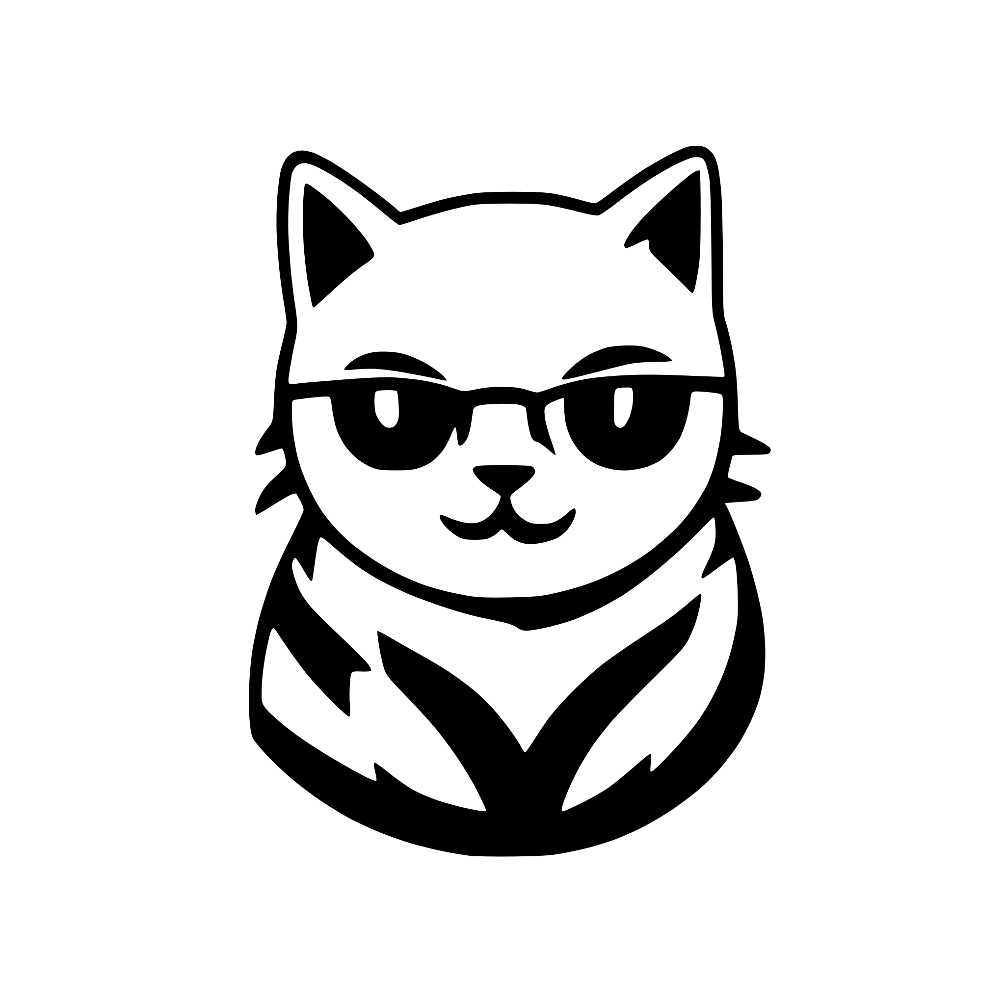 AI-generated SVG of a fluffy cat in glasses