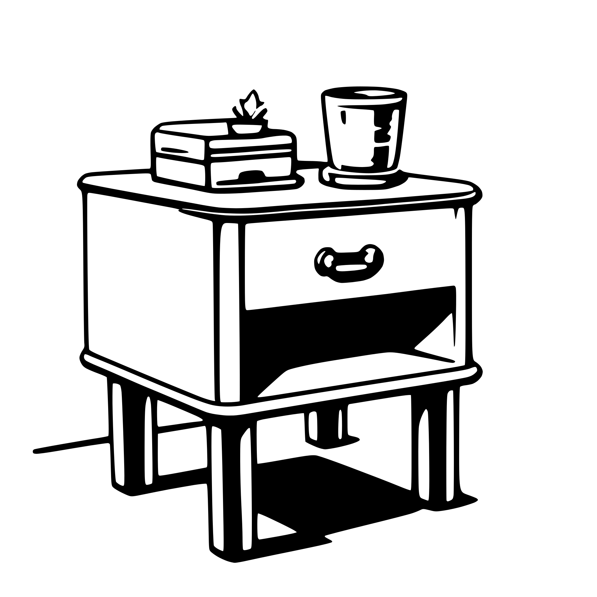 AI-generated SVG of a nightstand
