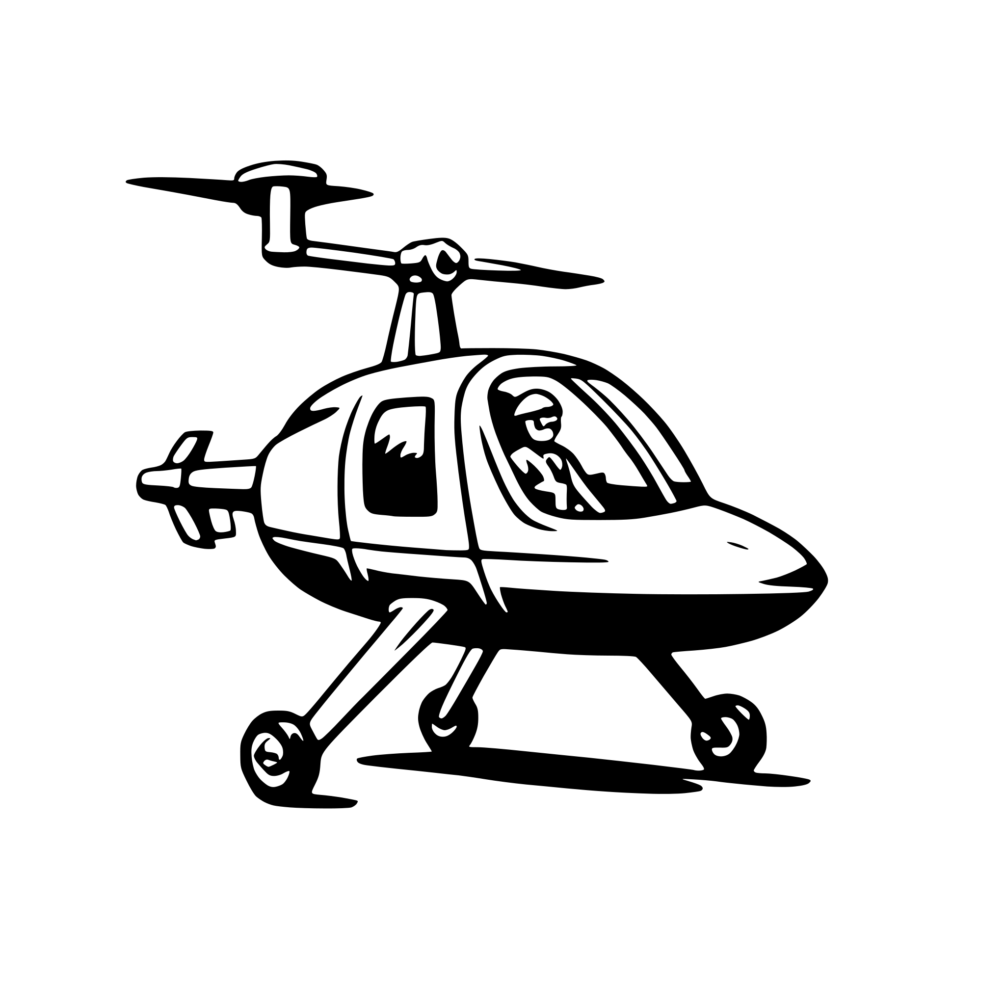 AI-generated SVG of 'gyrocopter'