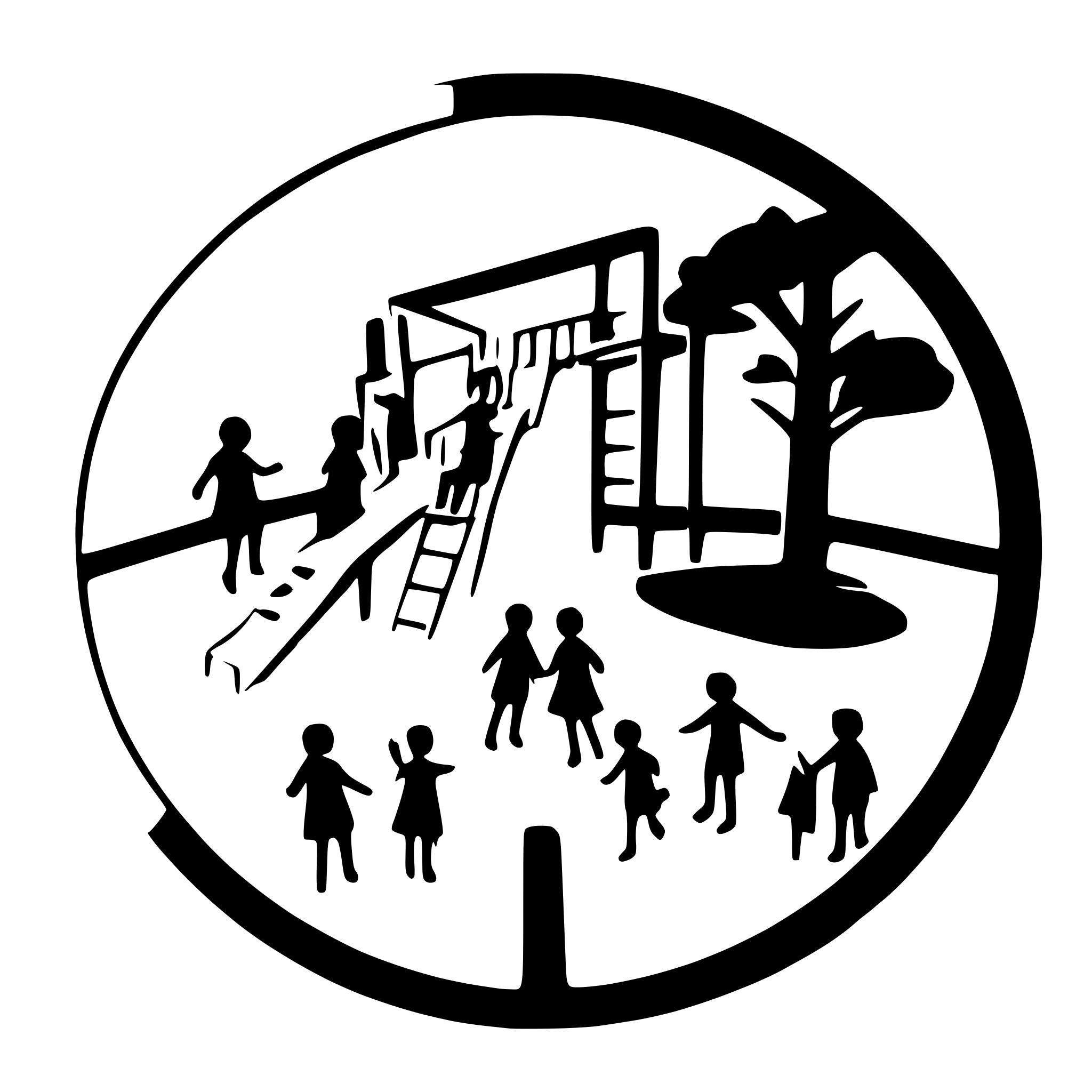 AI-generated SVG of a 10 children playing on a playground