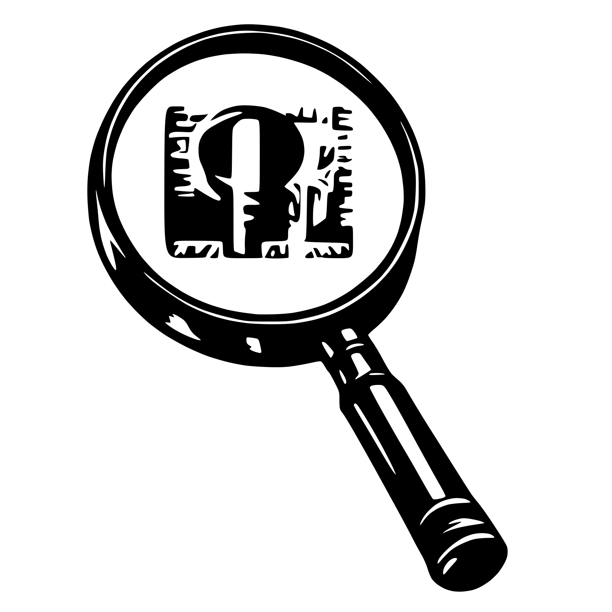 AI-generated SVG of 'magnifier search darknet on input'