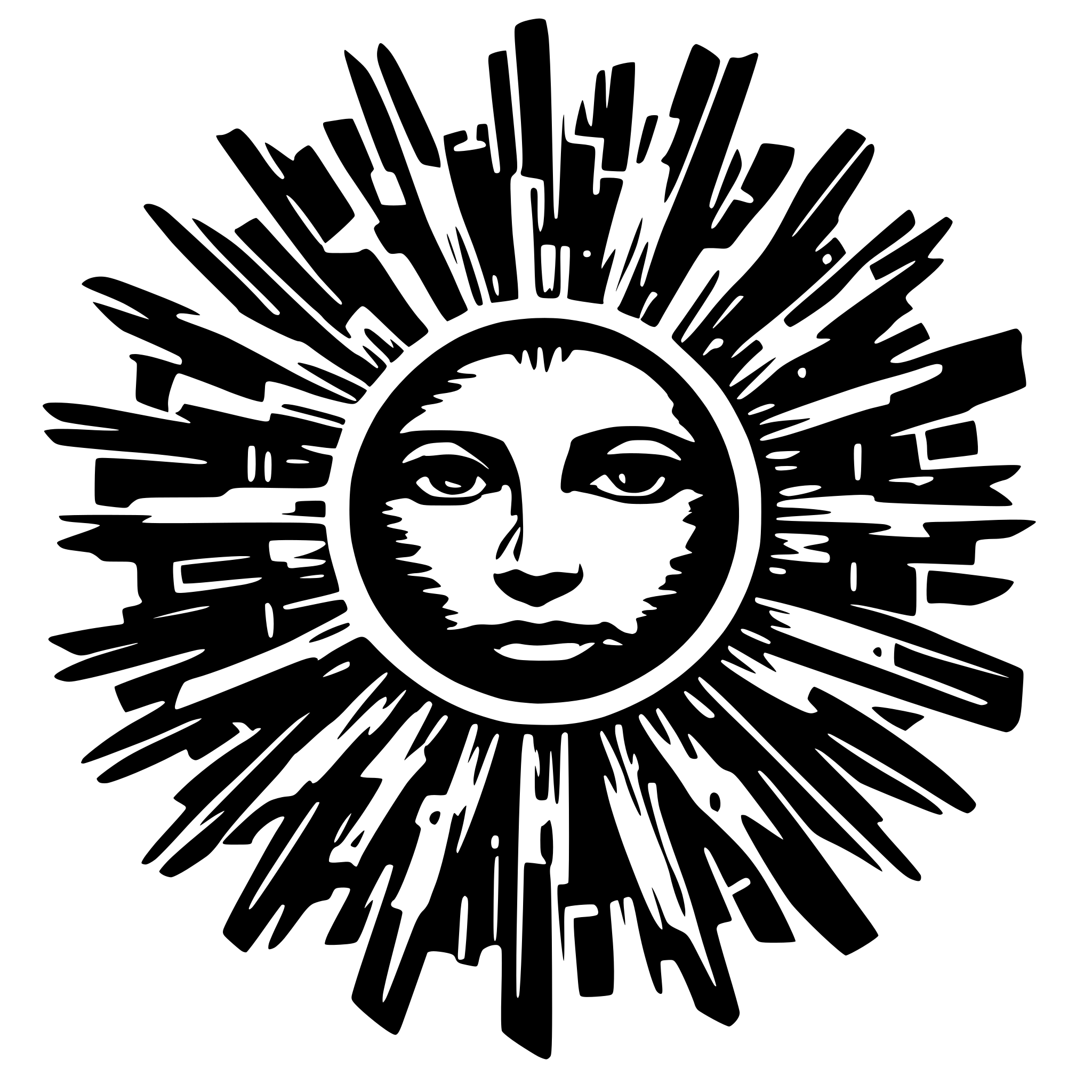 AI-generated SVG of 'sun made from circuit board'