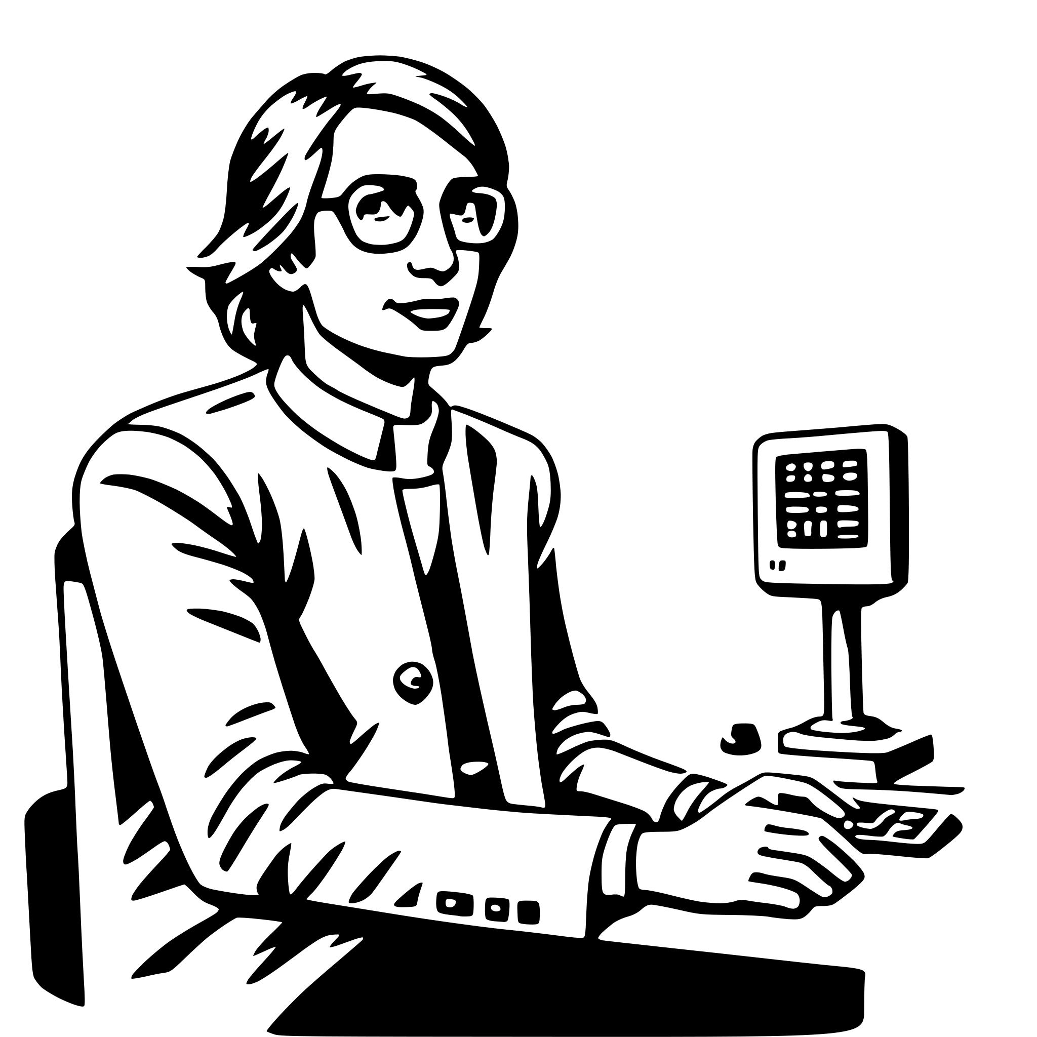 AI-generated SVG of a computer scientist