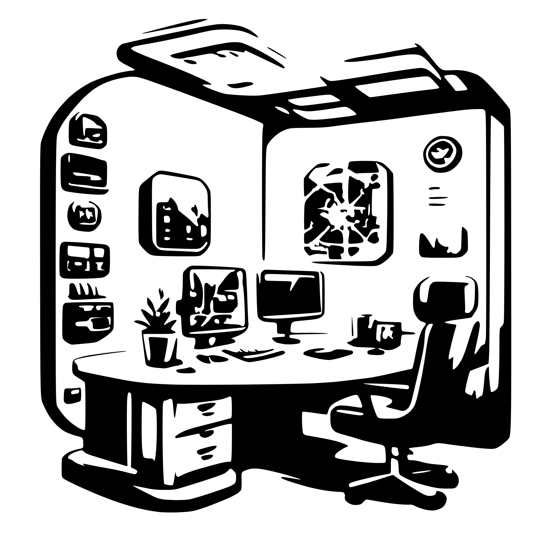 AI-generated SVG of 'futuristic web development office'