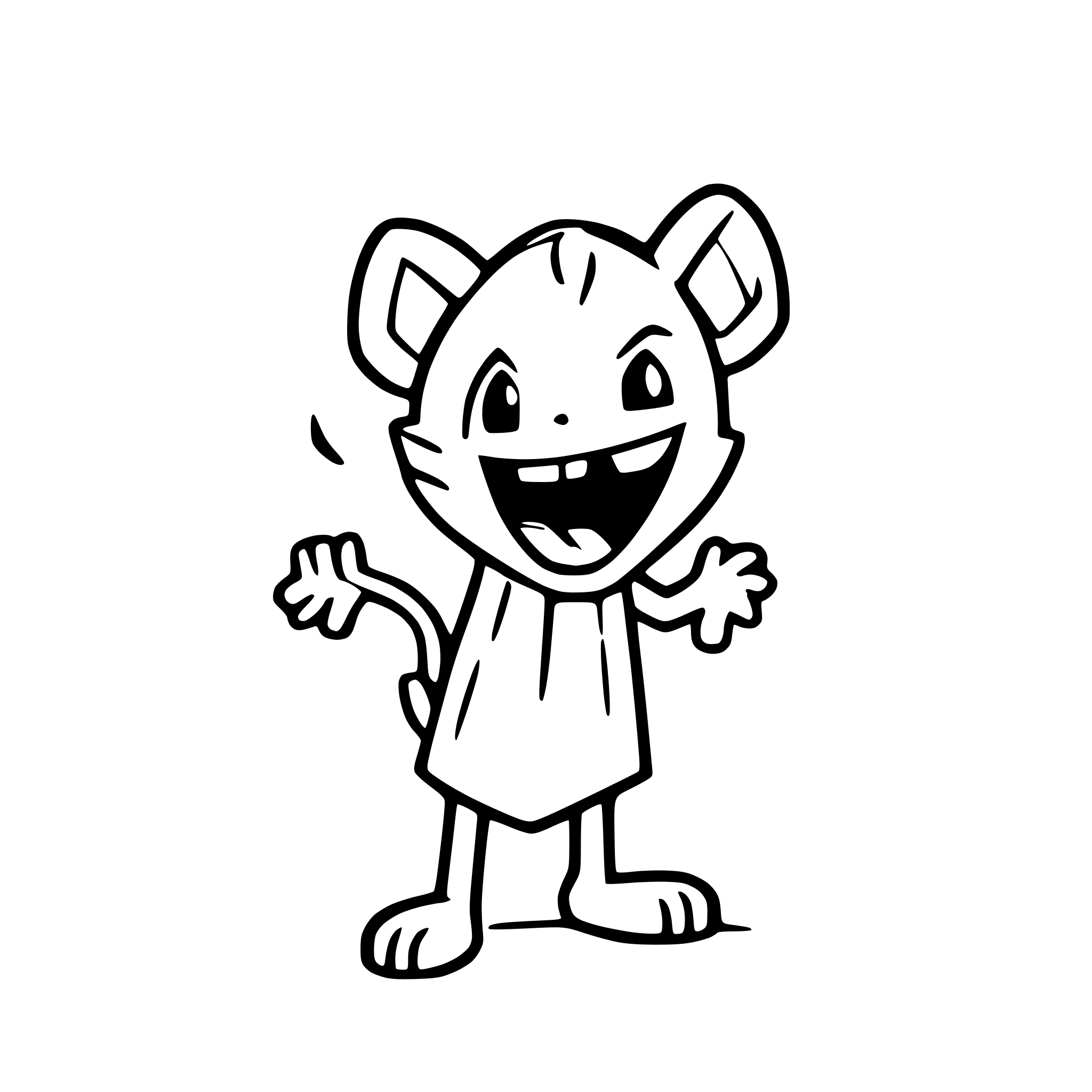 AI-generated SVG of a screaming mouse