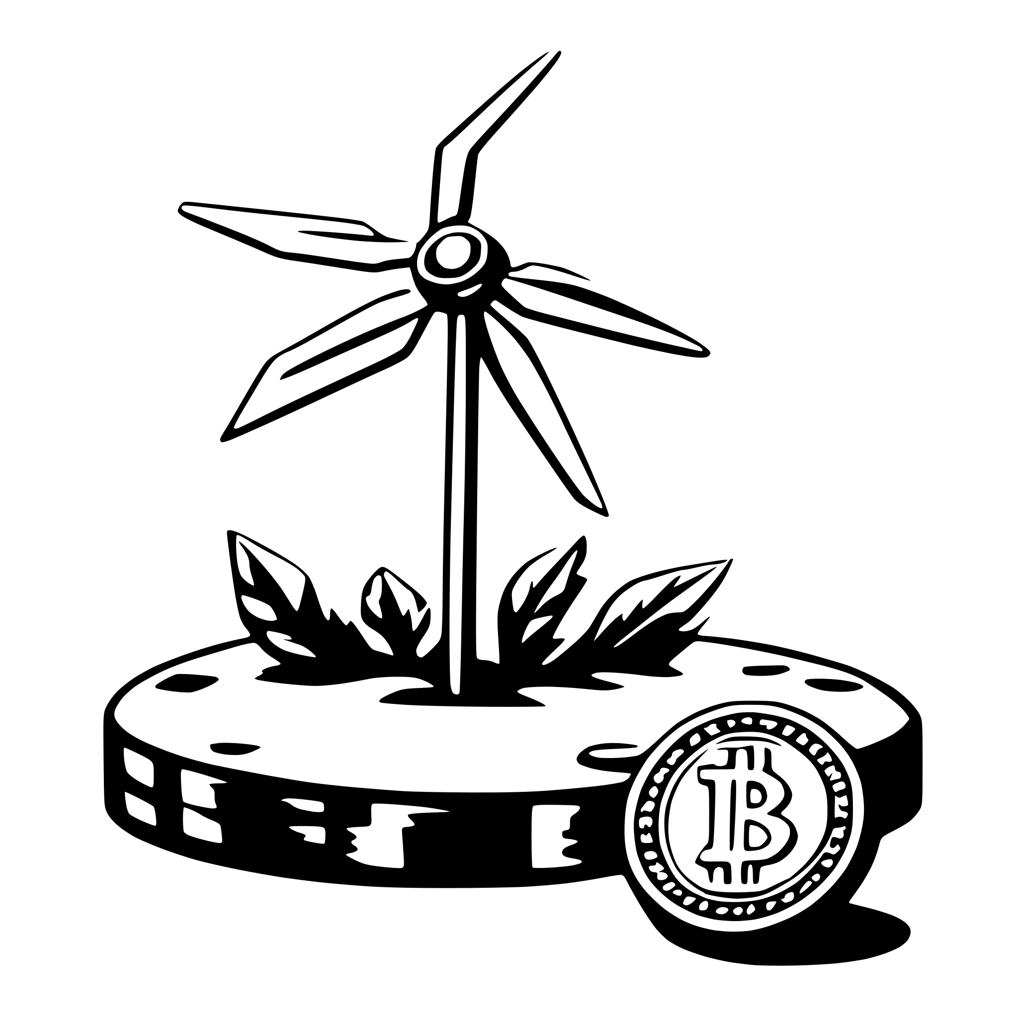 AI-generated SVG of a wind coin Token crypto