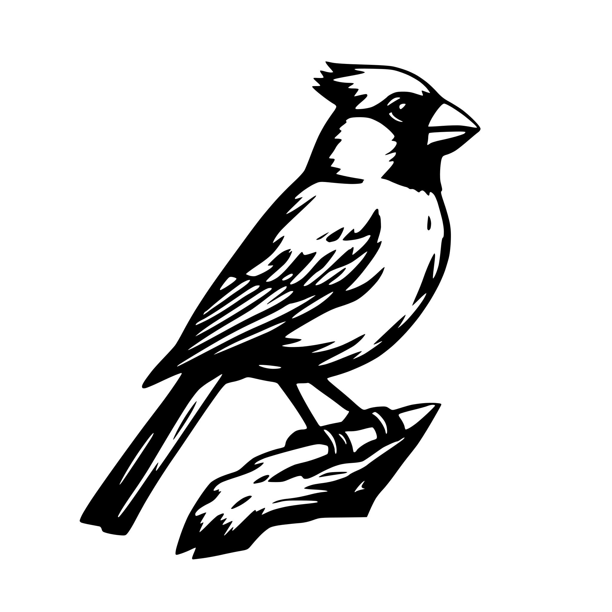 AI-generated SVG of 'a cardinal'