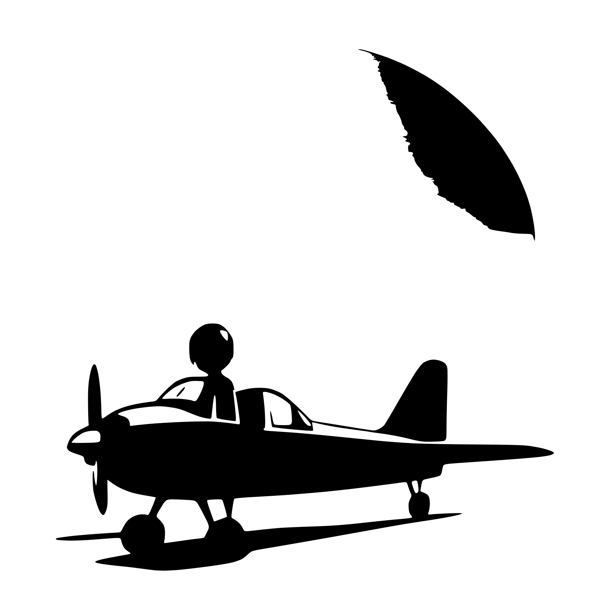 AI-generated SVG of a plane with a little cute boy in the cockpit