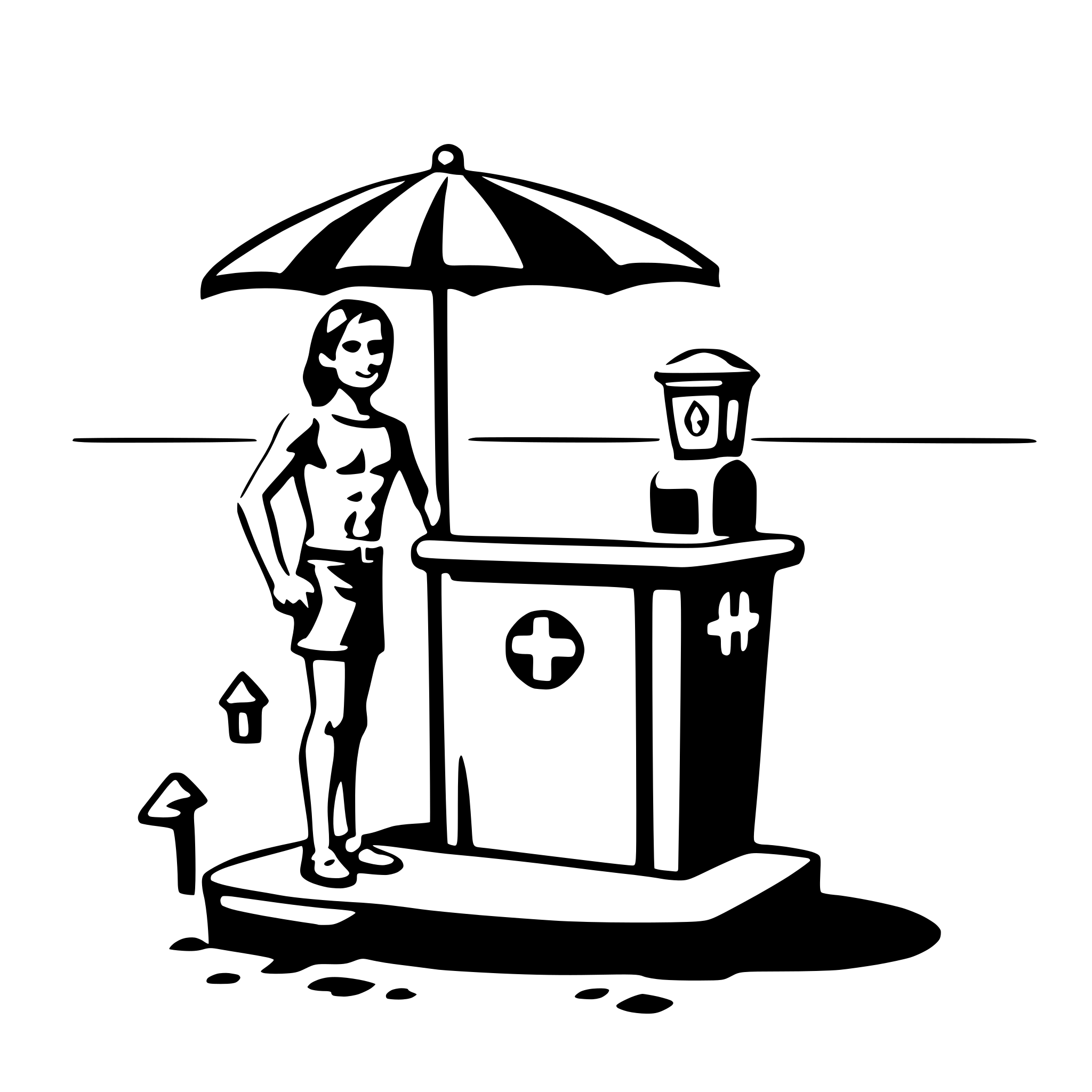 AI-generated SVG of a lifeguard