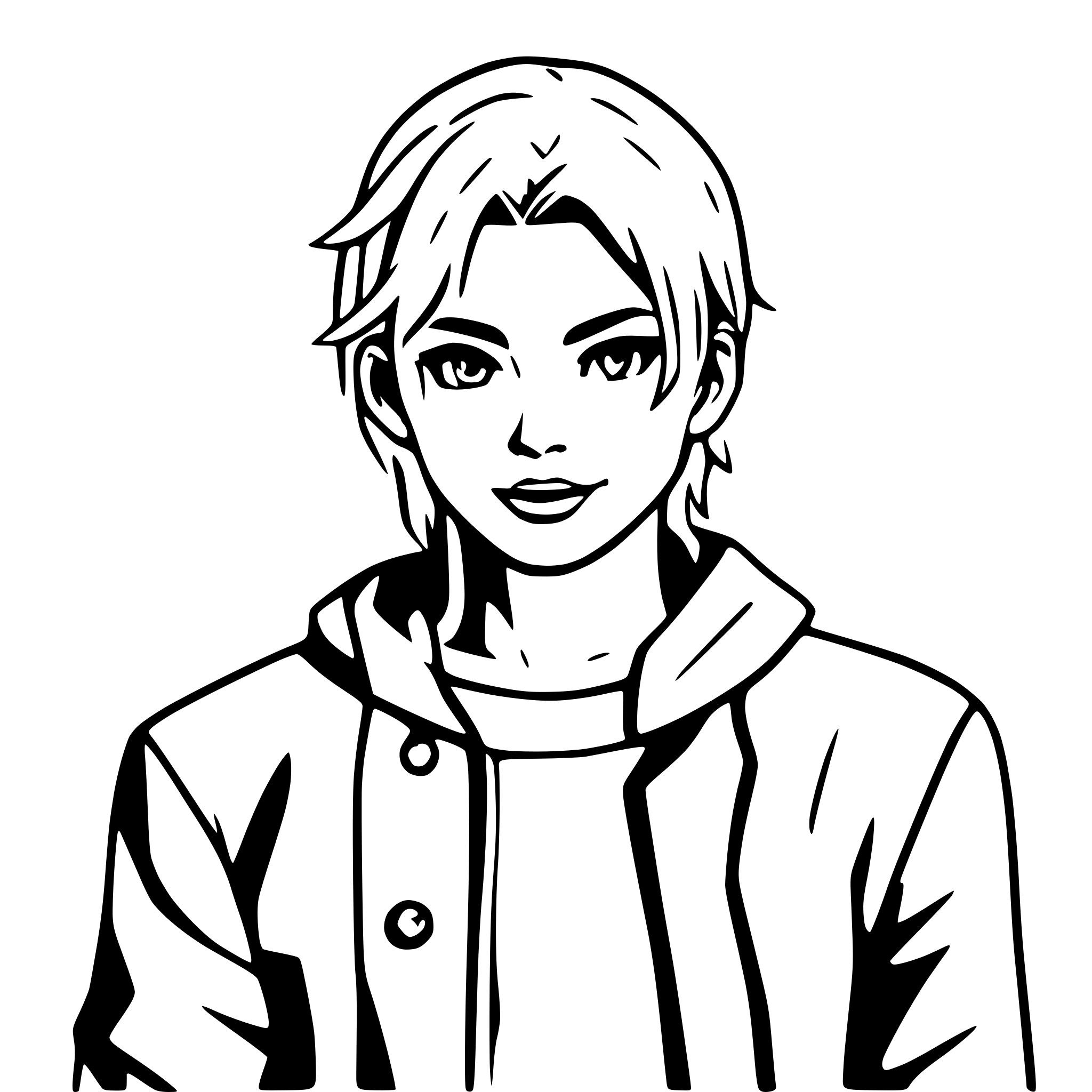 AI-generated SVG of a young blond man prorgammer