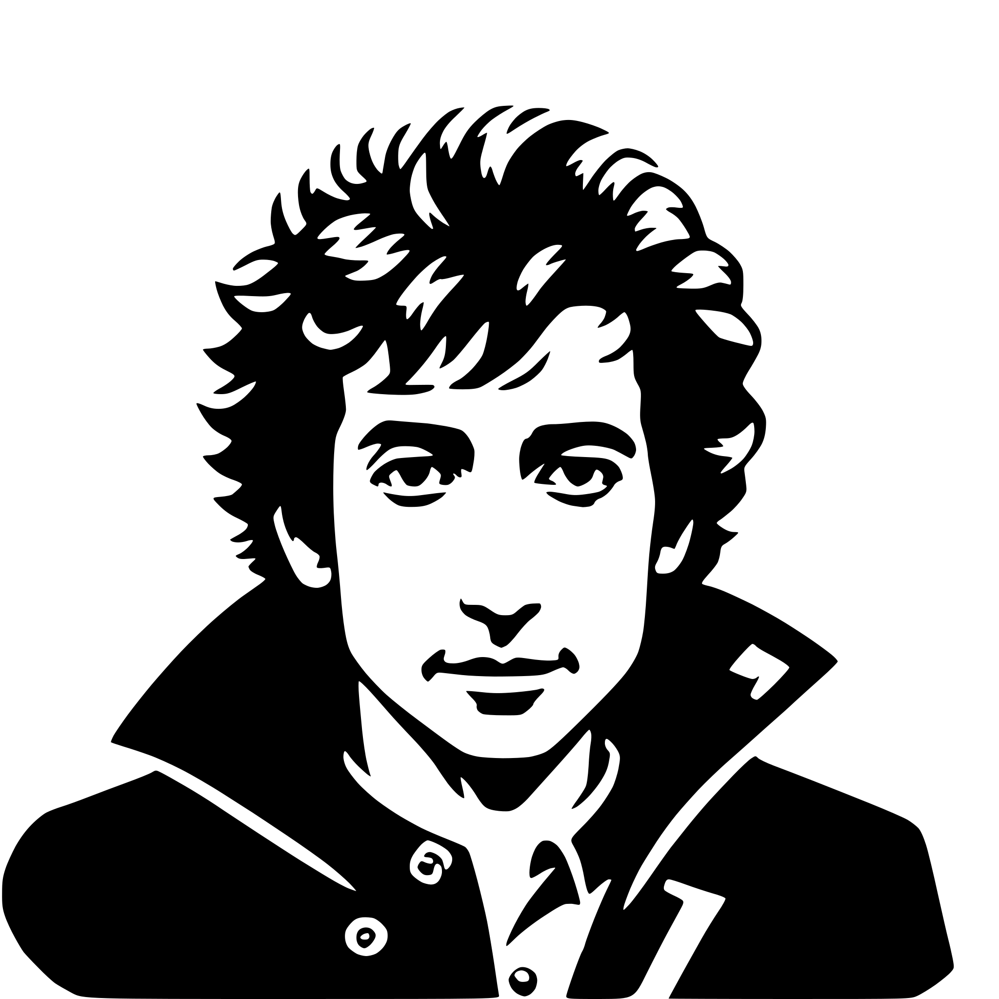 AI-generated SVG of a bob dylan