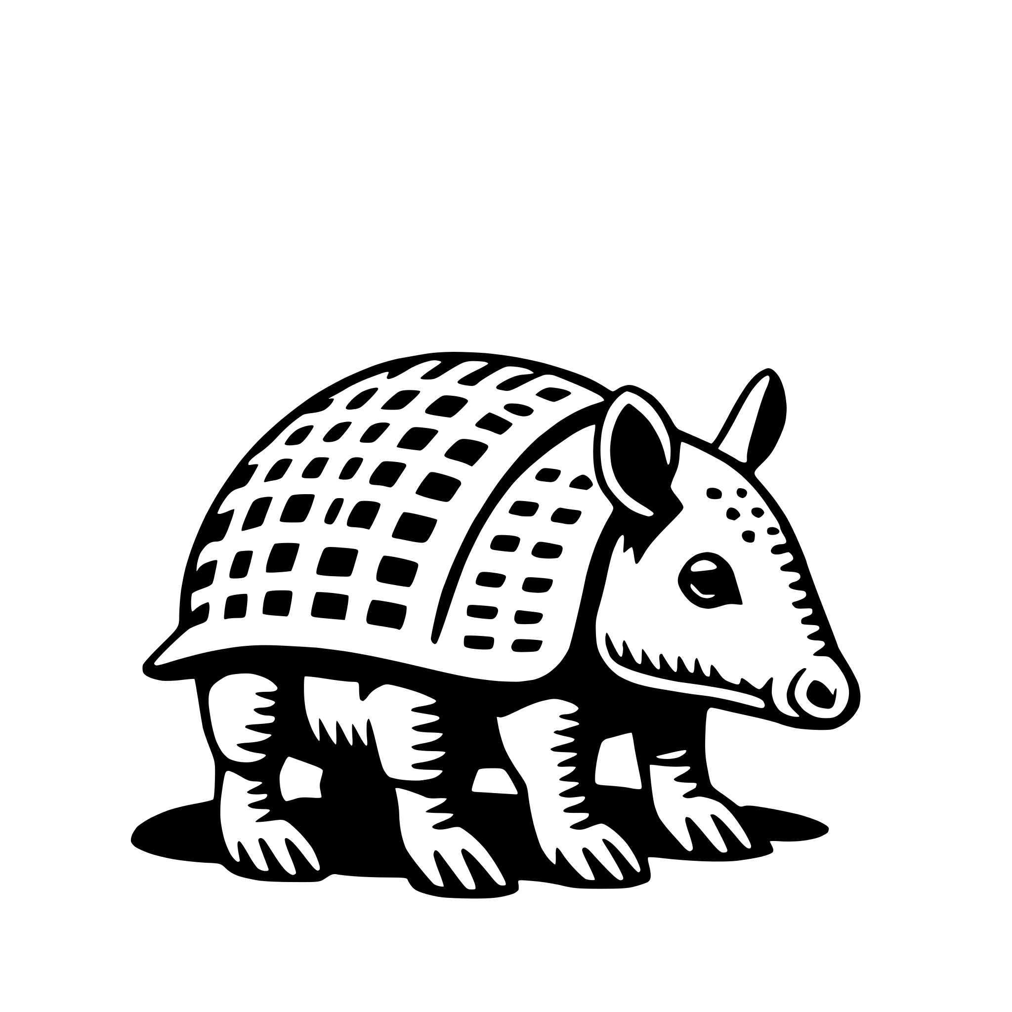 AI-generated SVG of 'armadillo'