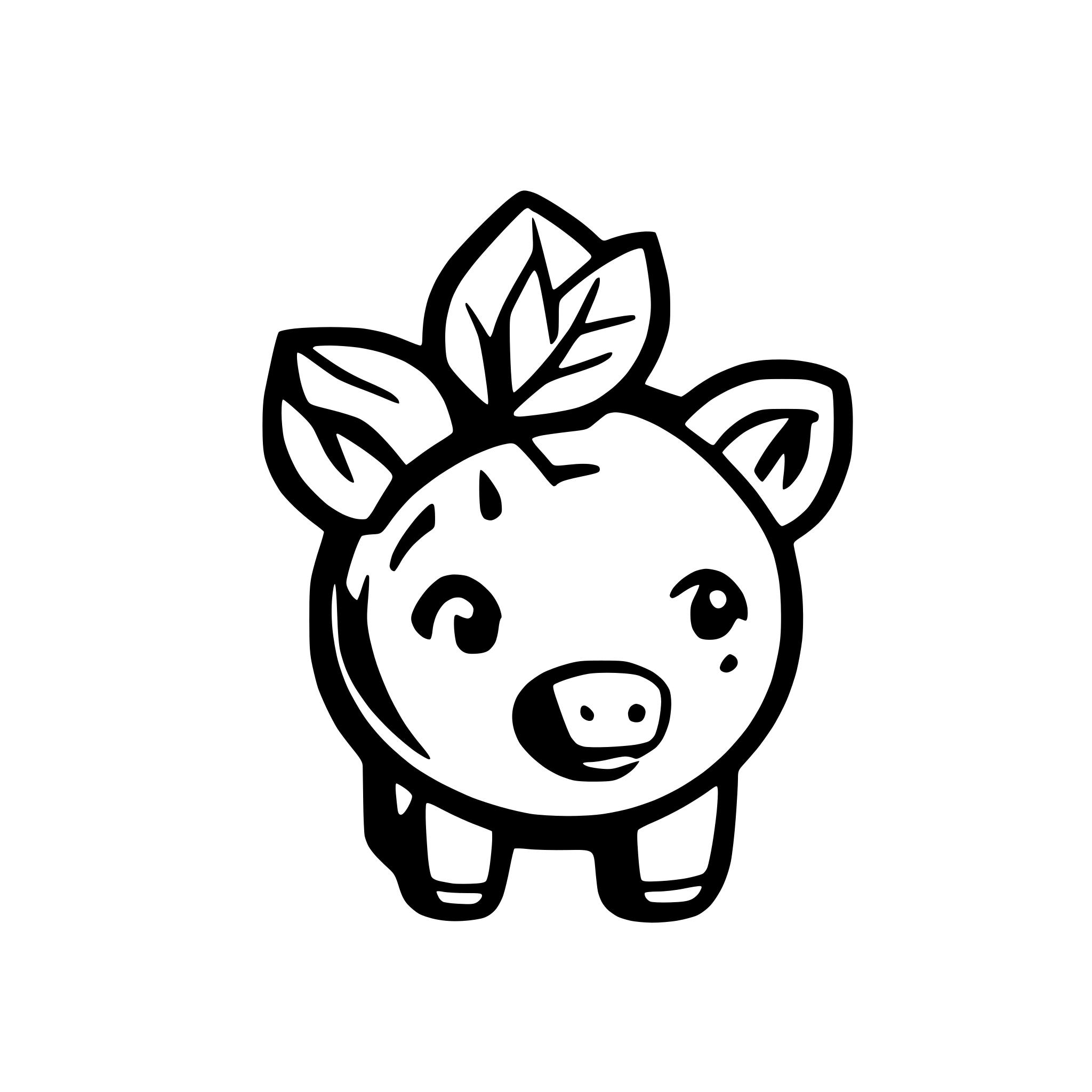 AI-generated SVG of a cute vector piggybank