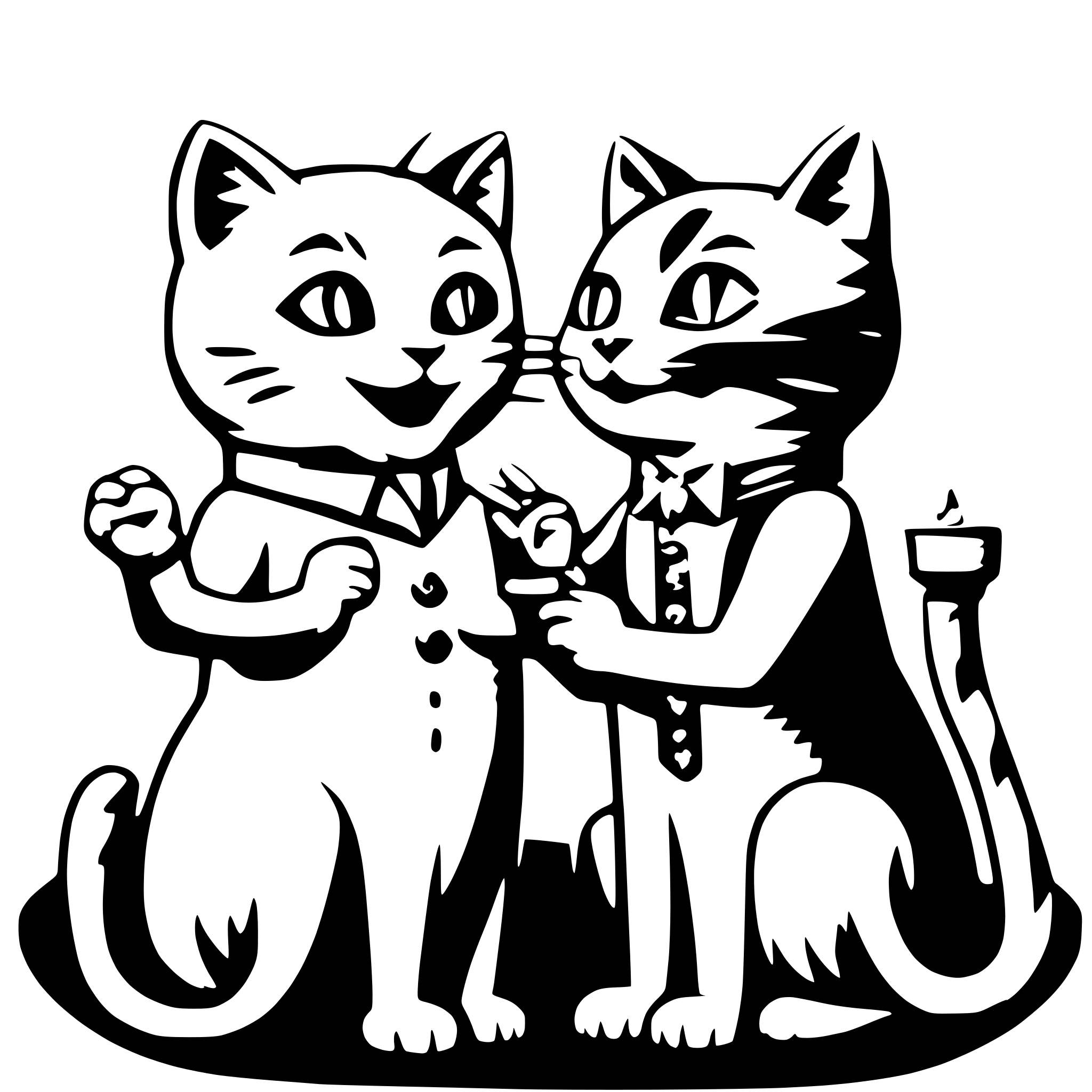 AI-generated SVG of a Cats performing opera