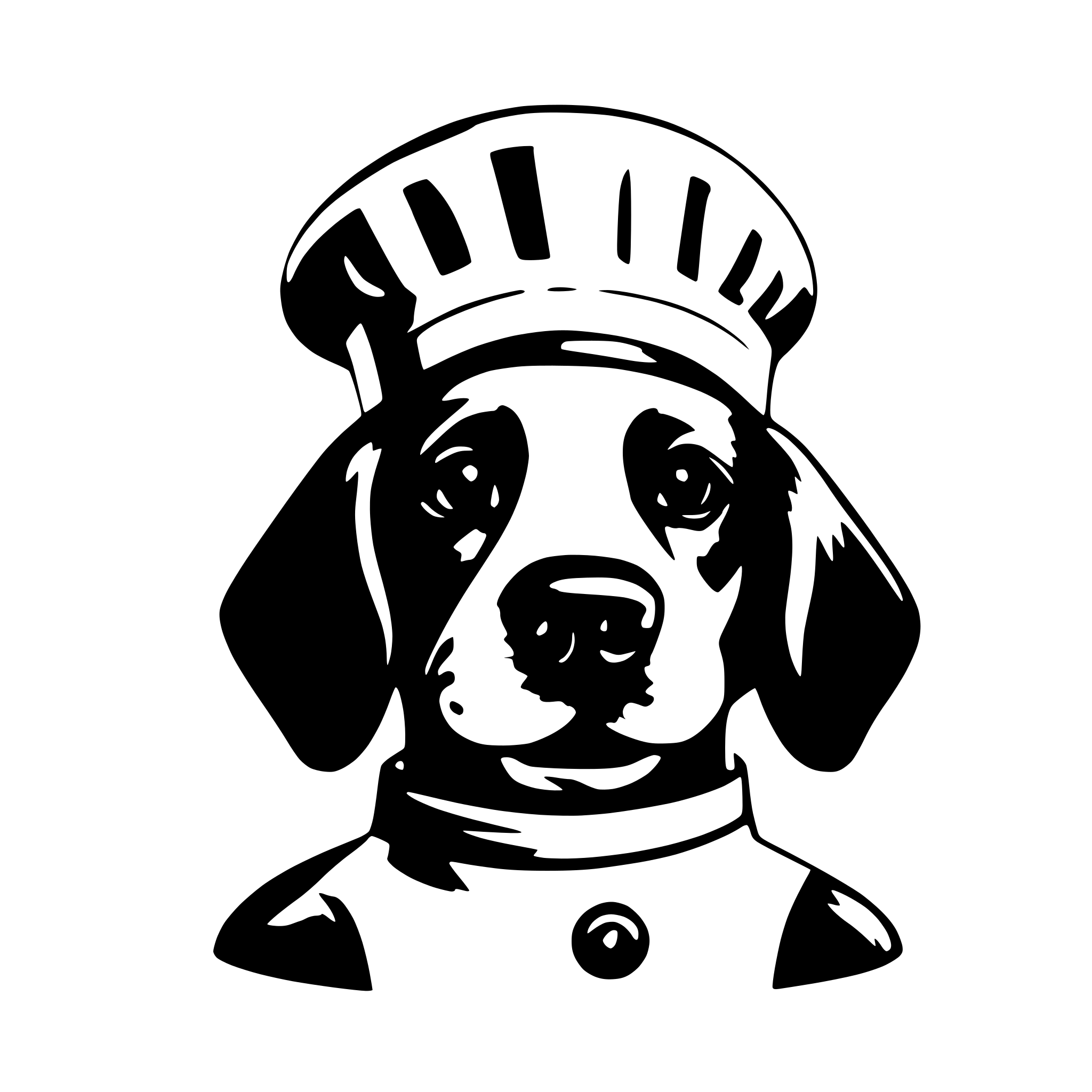 AI-generated SVG of a A Dog With Chef Hat