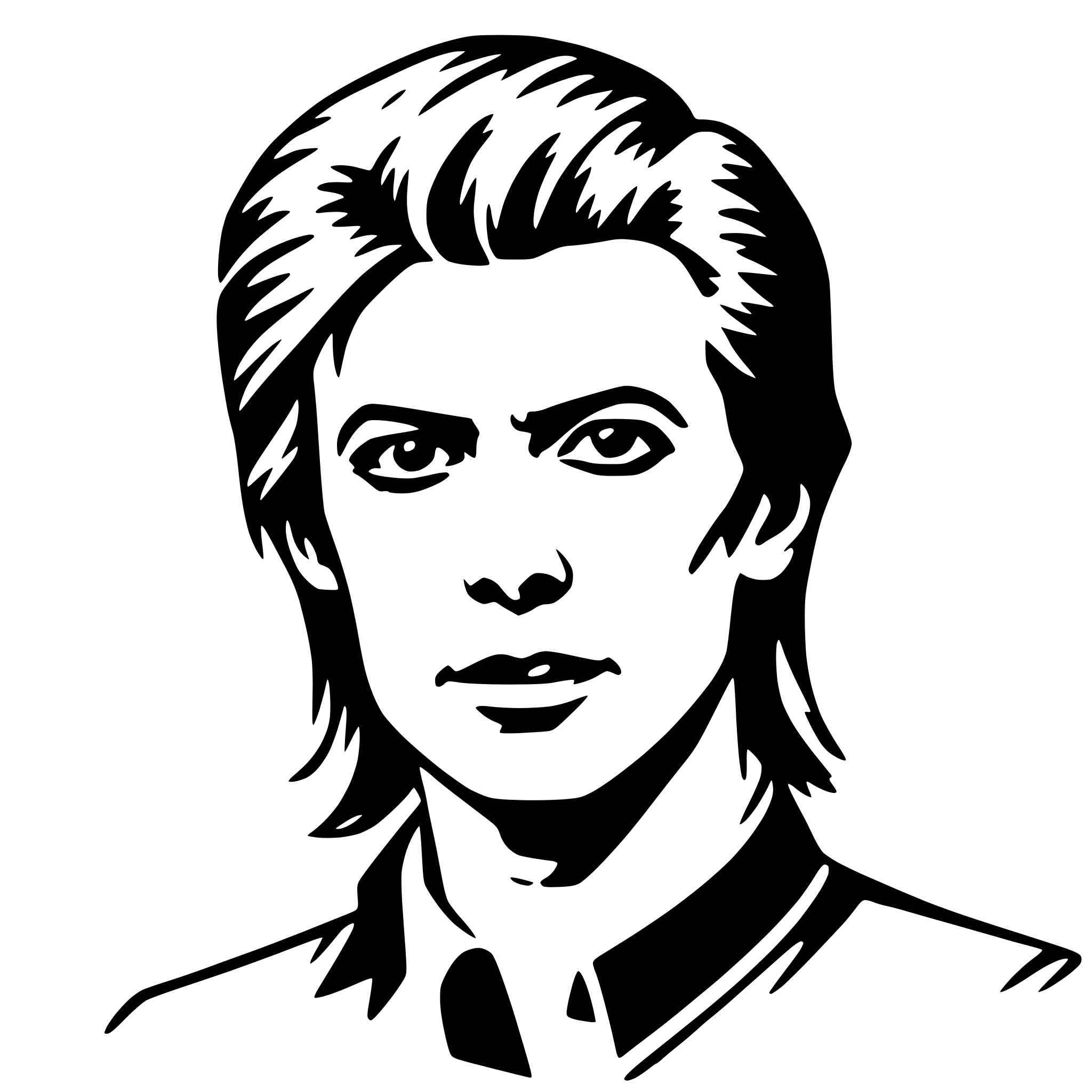 AI-generated SVG of 'david bowie'