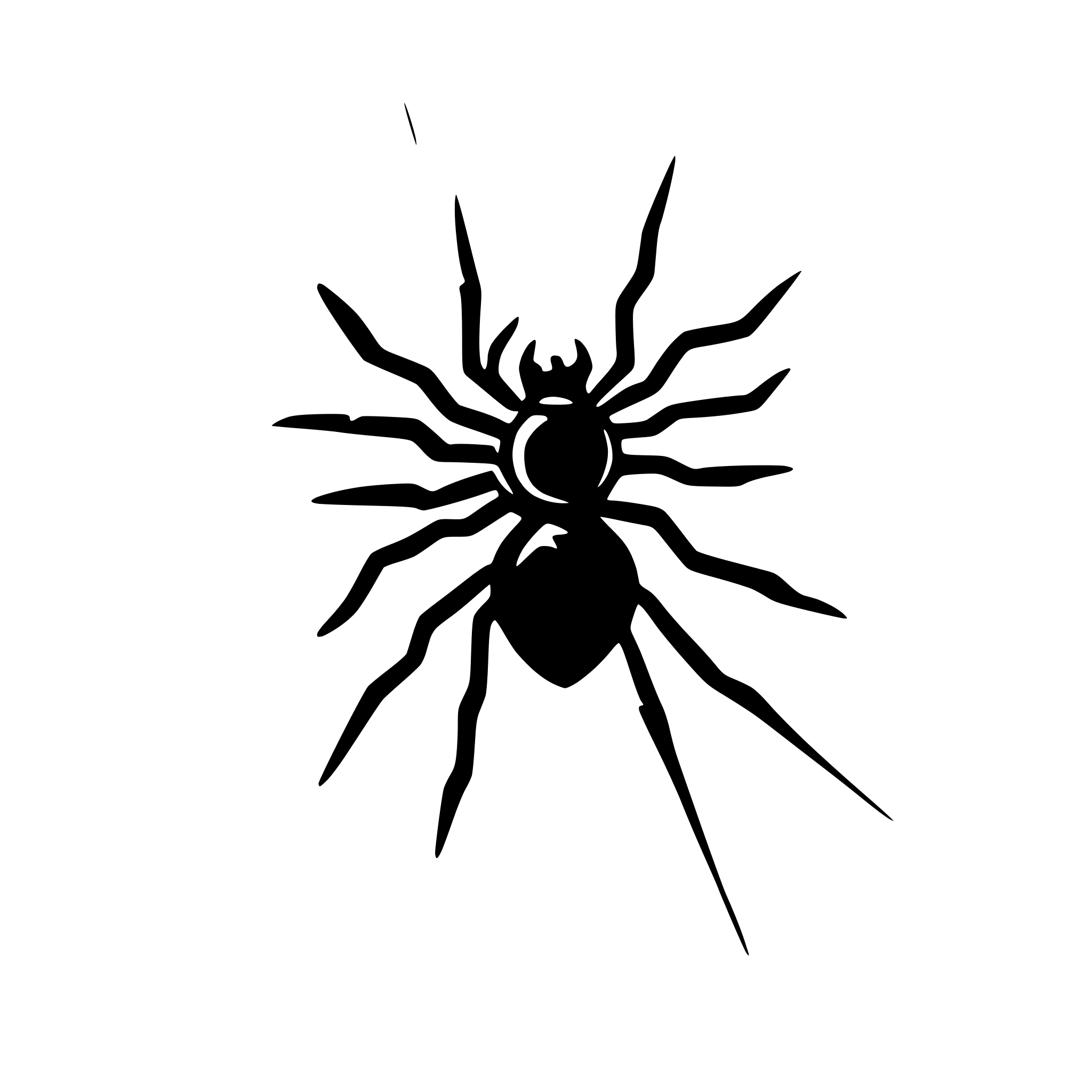 AI-generated SVG of 'spider in a web'