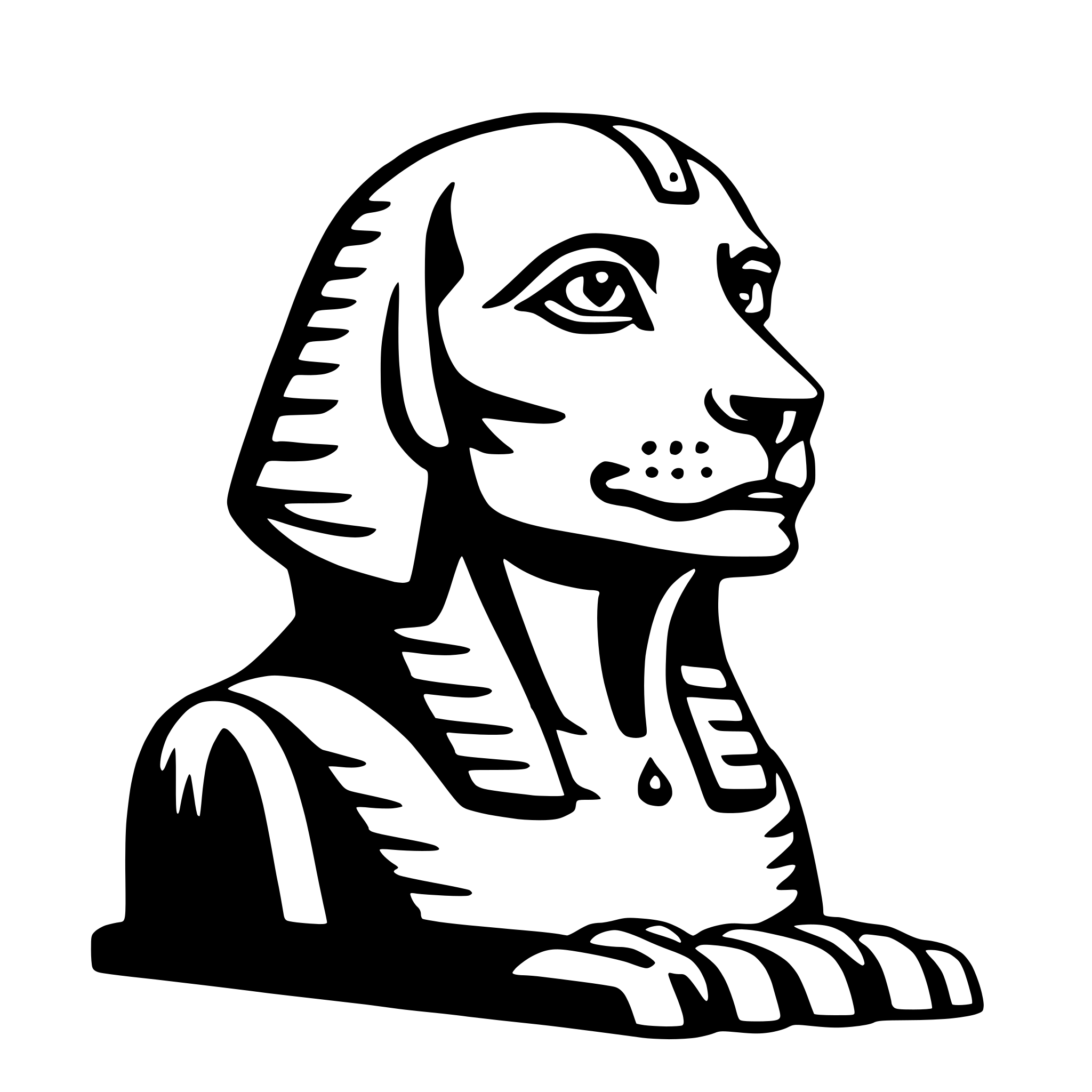 AI-generated SVG of a sphinx