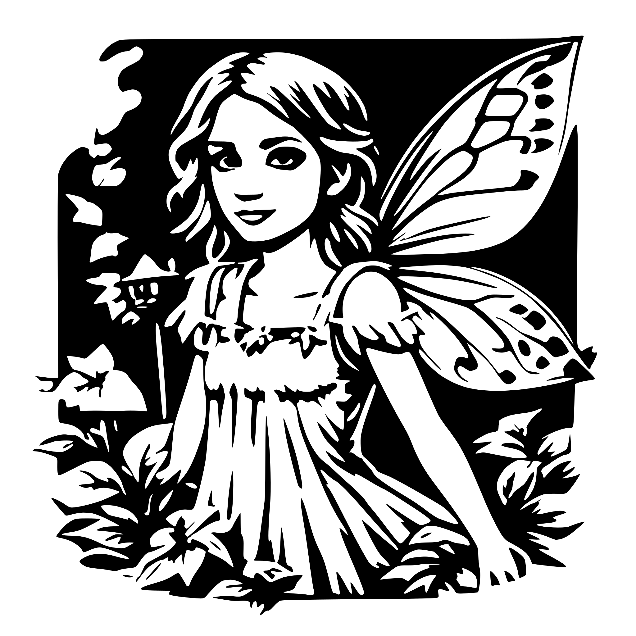 AI-generated SVG of 'a realistic fairy'