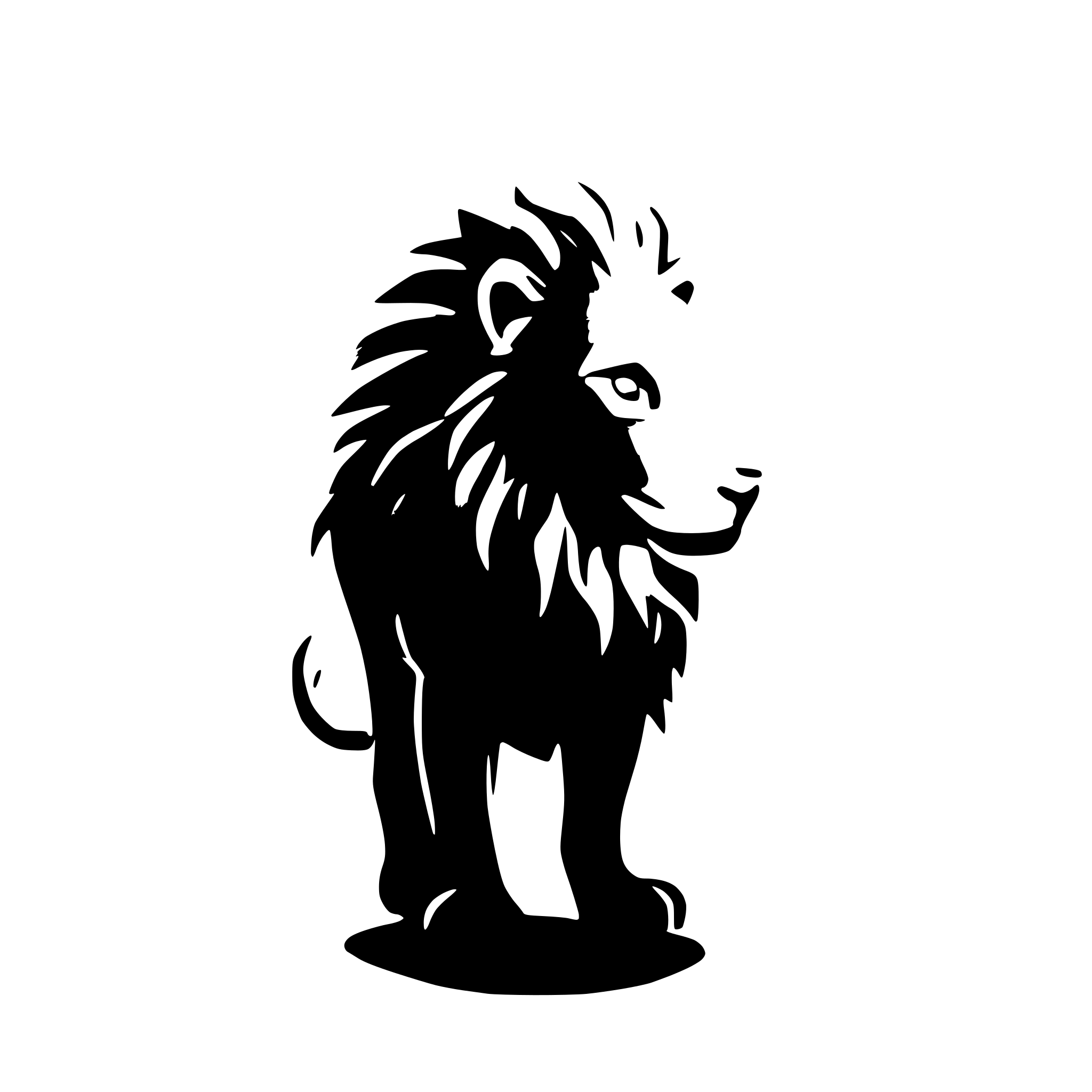 AI-generated SVG of a lion