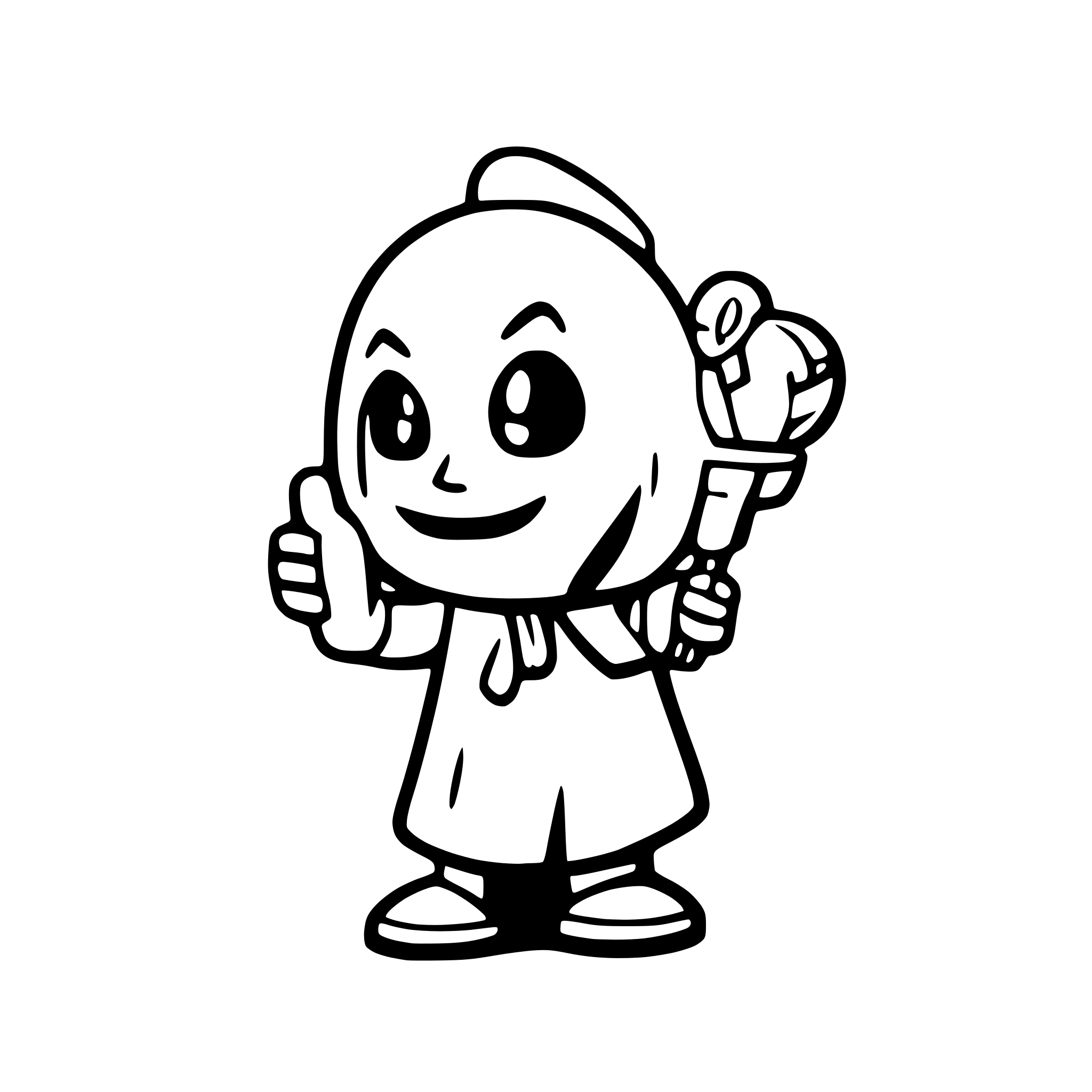 AI-generated SVG of a ghost with a latern in the hand