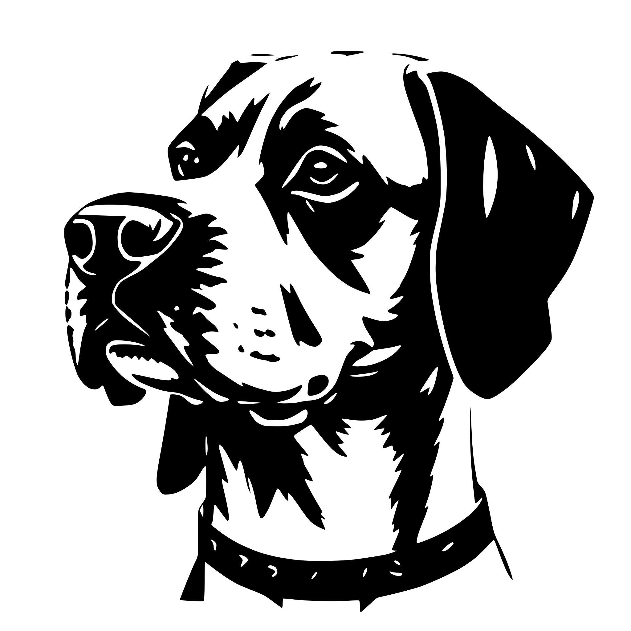 AI-generated SVG of 'boxer dog geometry lines connection triangles'
