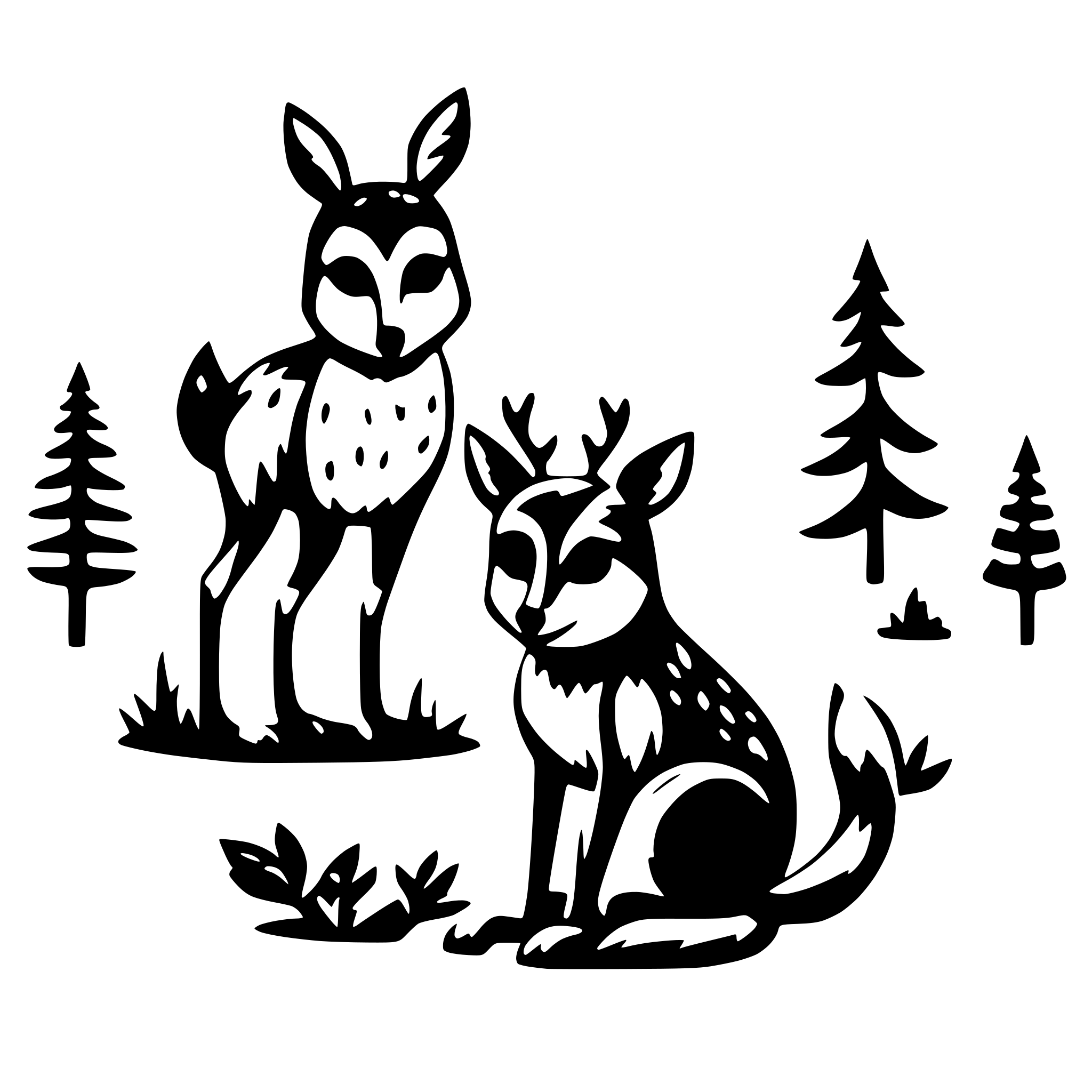 AI-generated SVG of a A simple, minimalist illustration of woodland animals like foxes, owls, or deer in the Scandinavian design style, using soft, muted colors on a 100 mm round coaster. AI-generated SVG of a A simple, minimalist illustration of woodland animals like foxes, owls, or deer in the Scandinavian design style, using soft, muted colors on a 100 mm round coaster.