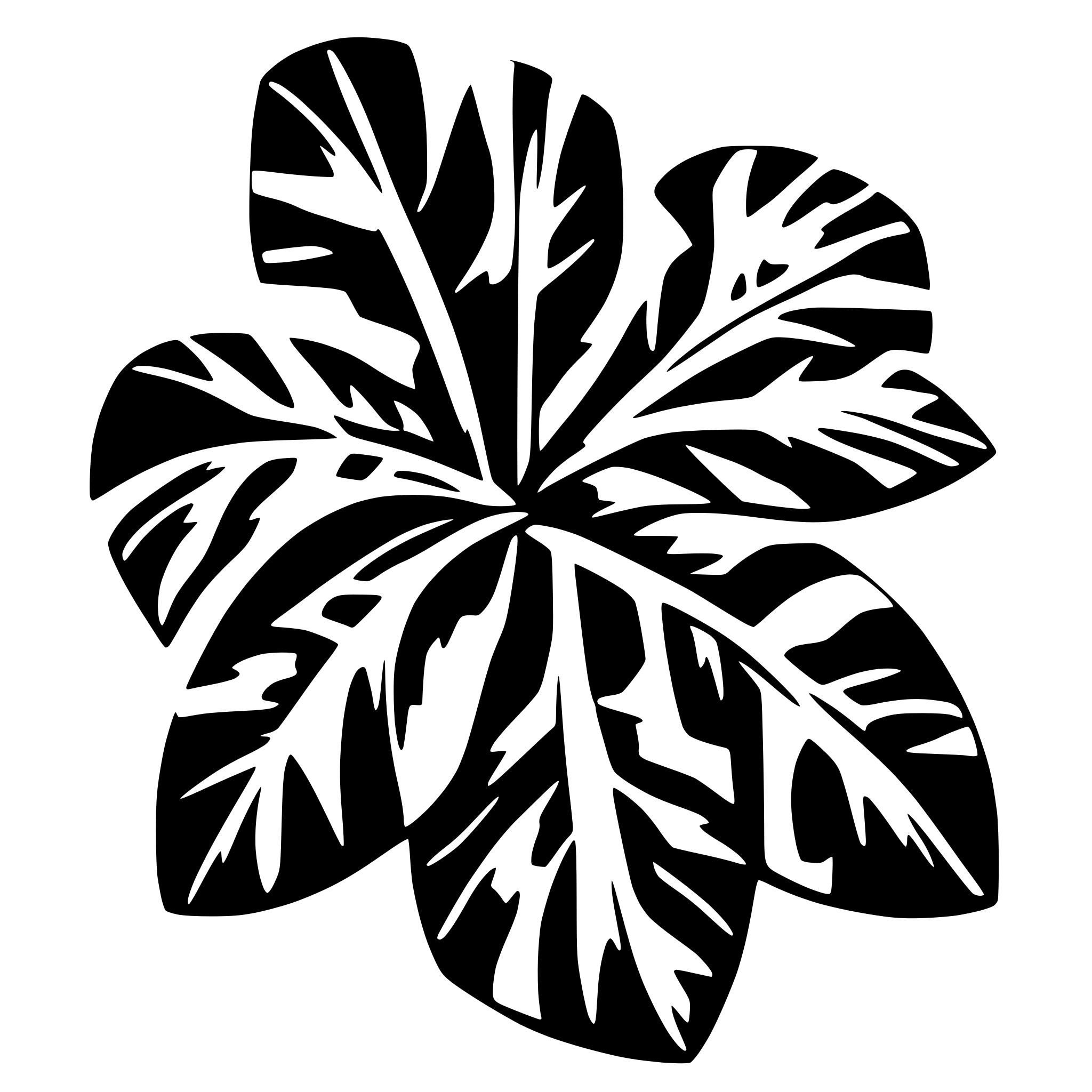 AI-generated SVG of a hawaiian tki toem
