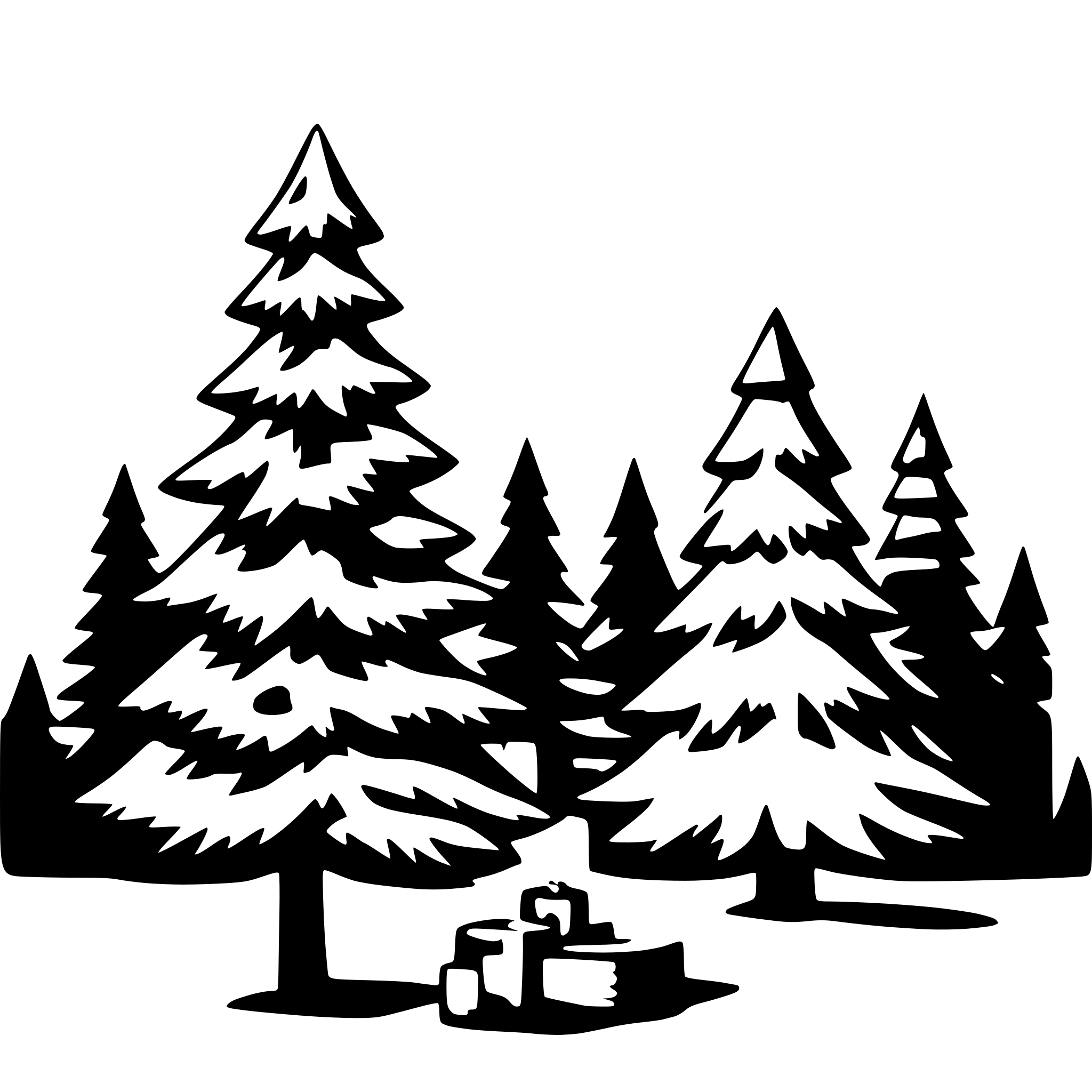 AI-generated SVG of 'merry christmas trees'