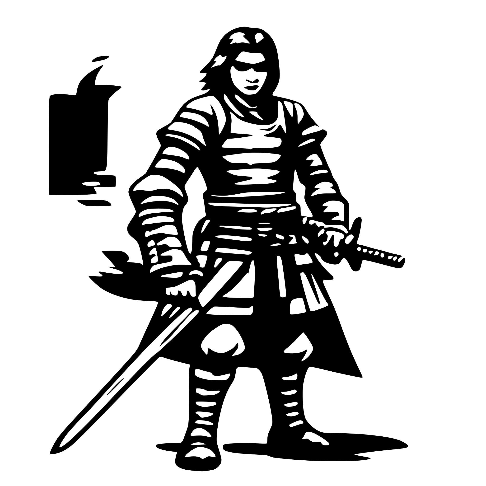 AI-generated SVG of 'samurai with sword'