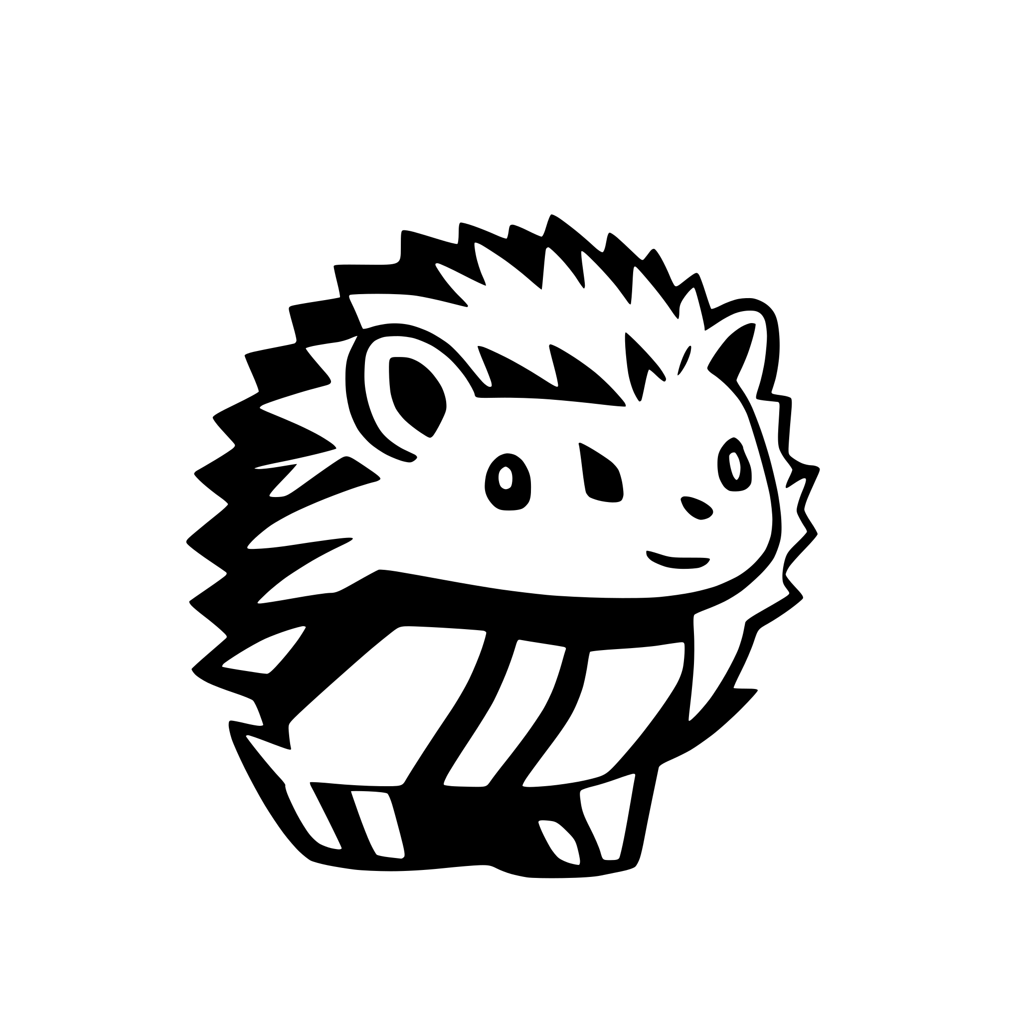 AI-generated SVG of a hedgehog