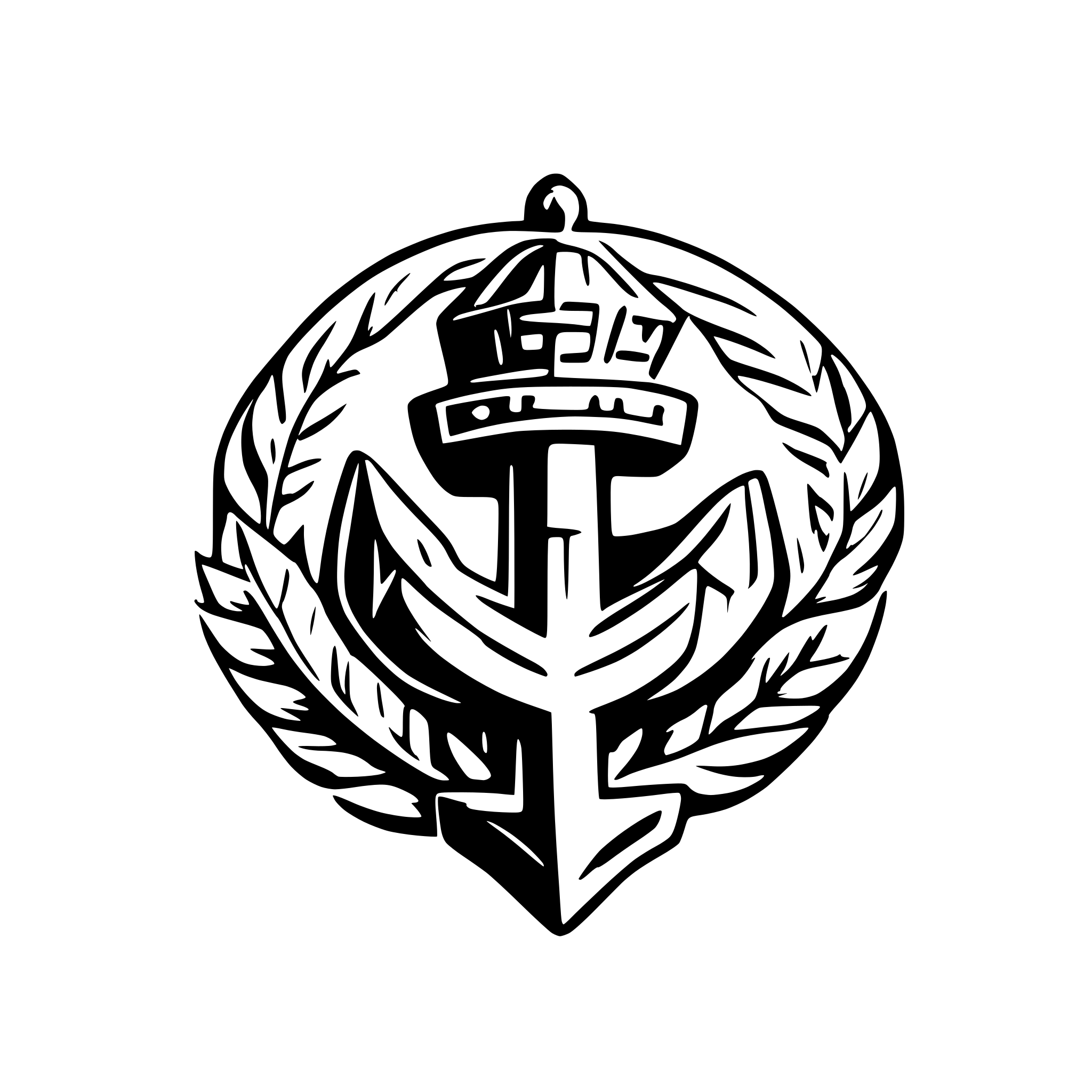 AI-generated SVG of 'naval insignia'