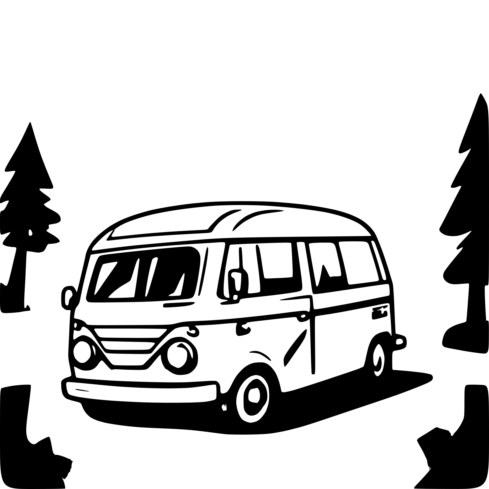 AI-generated SVG of a A cute, simple illustration of a camper van pulling into a campground. Long shot, profile viewpoint. AI-generated SVG of a A cute, simple illustration of a camper van pulling into a campground. Long shot, profile viewpoint.