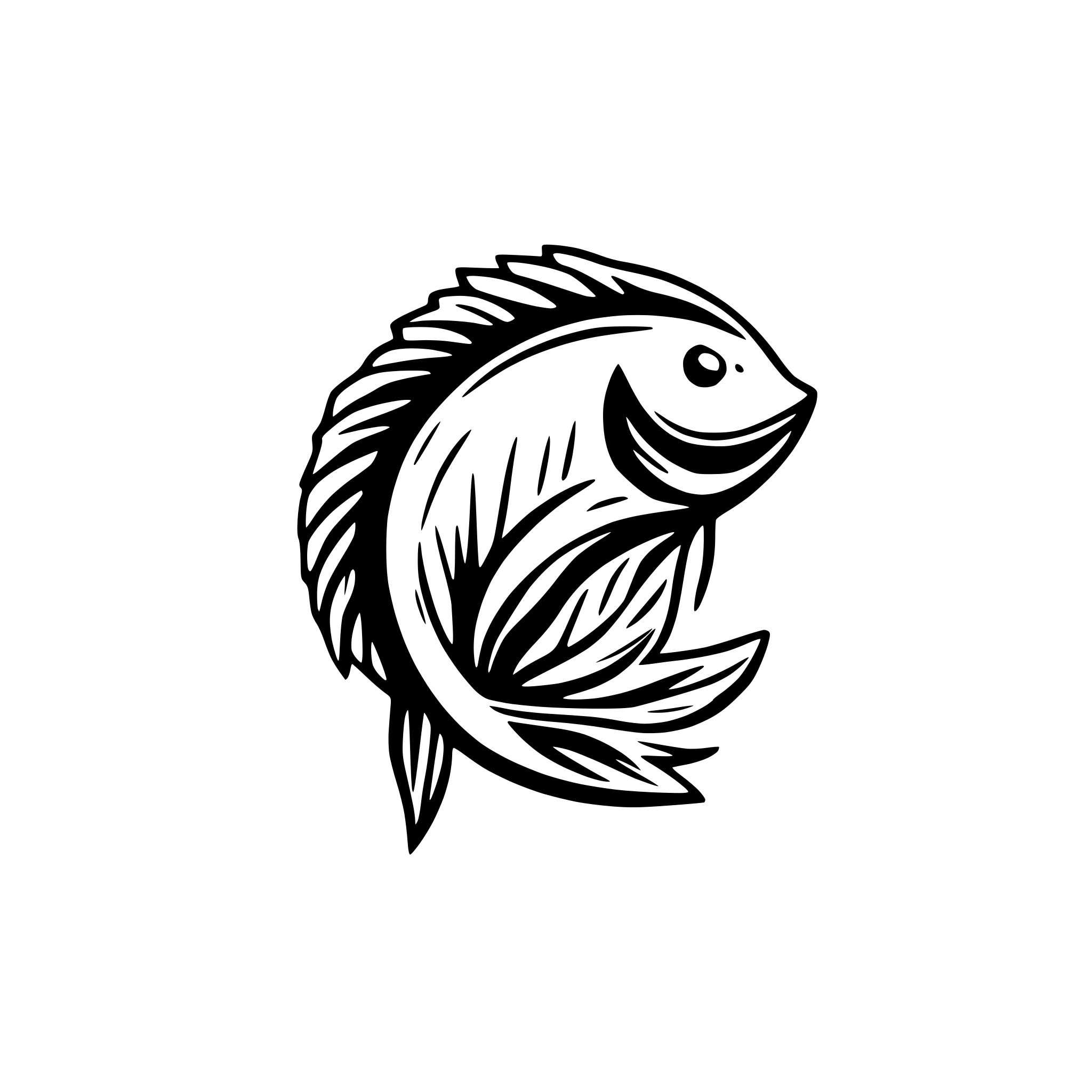 AI-generated SVG of a betta fish