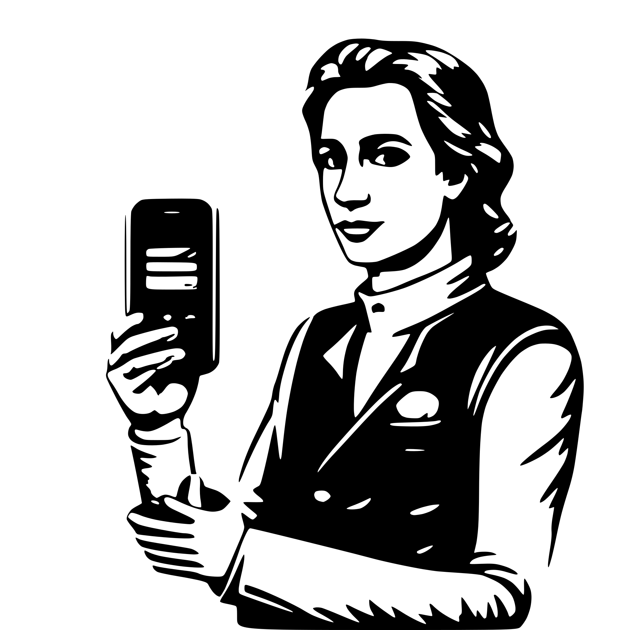 AI-generated SVG of a Rafael celular  assistência