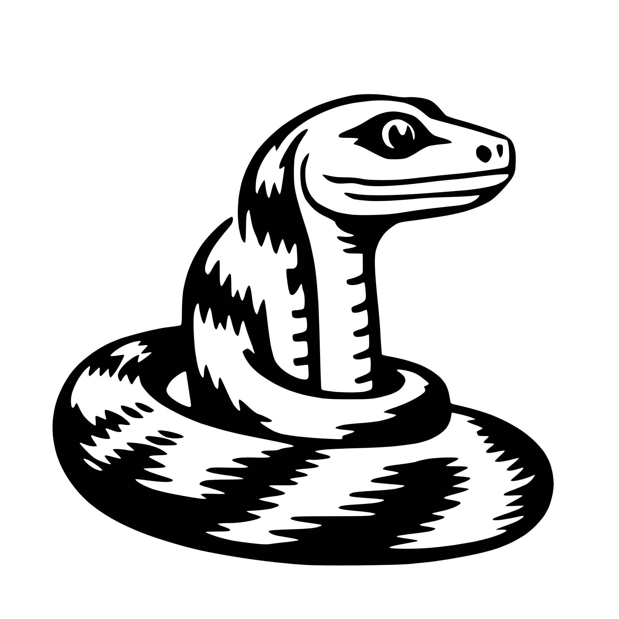 AI-generated SVG of 'snake'