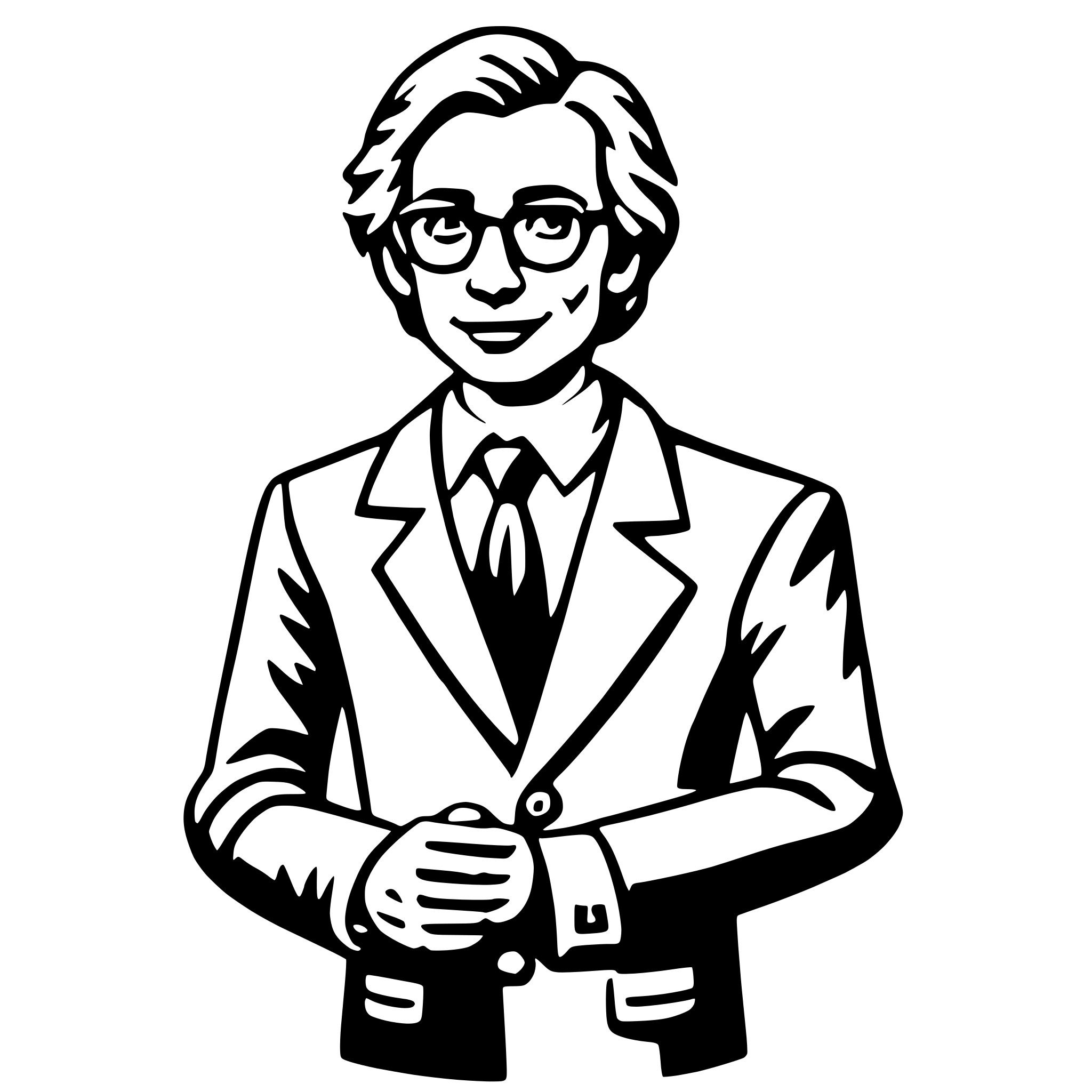 AI-generated SVG of a professor