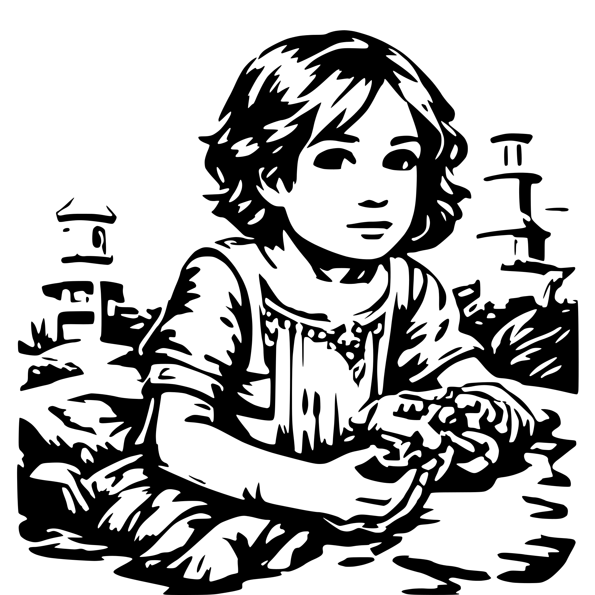 AI-generated SVG of 'child playing'