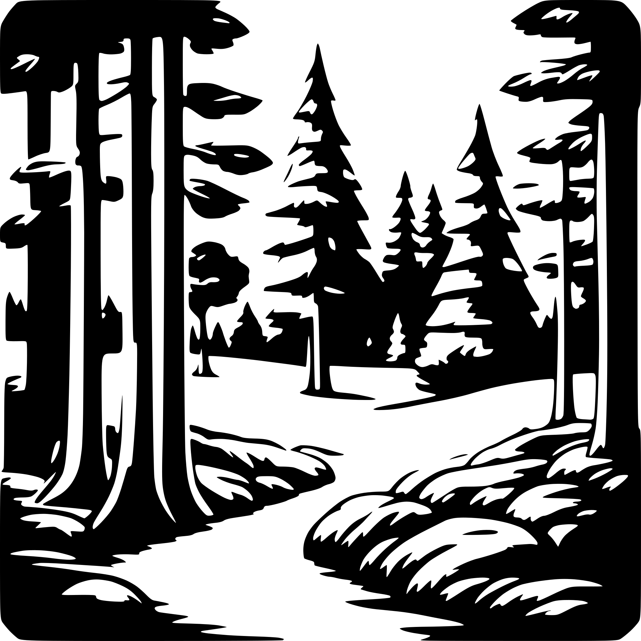 AI-generated SVG of 'forest scene'