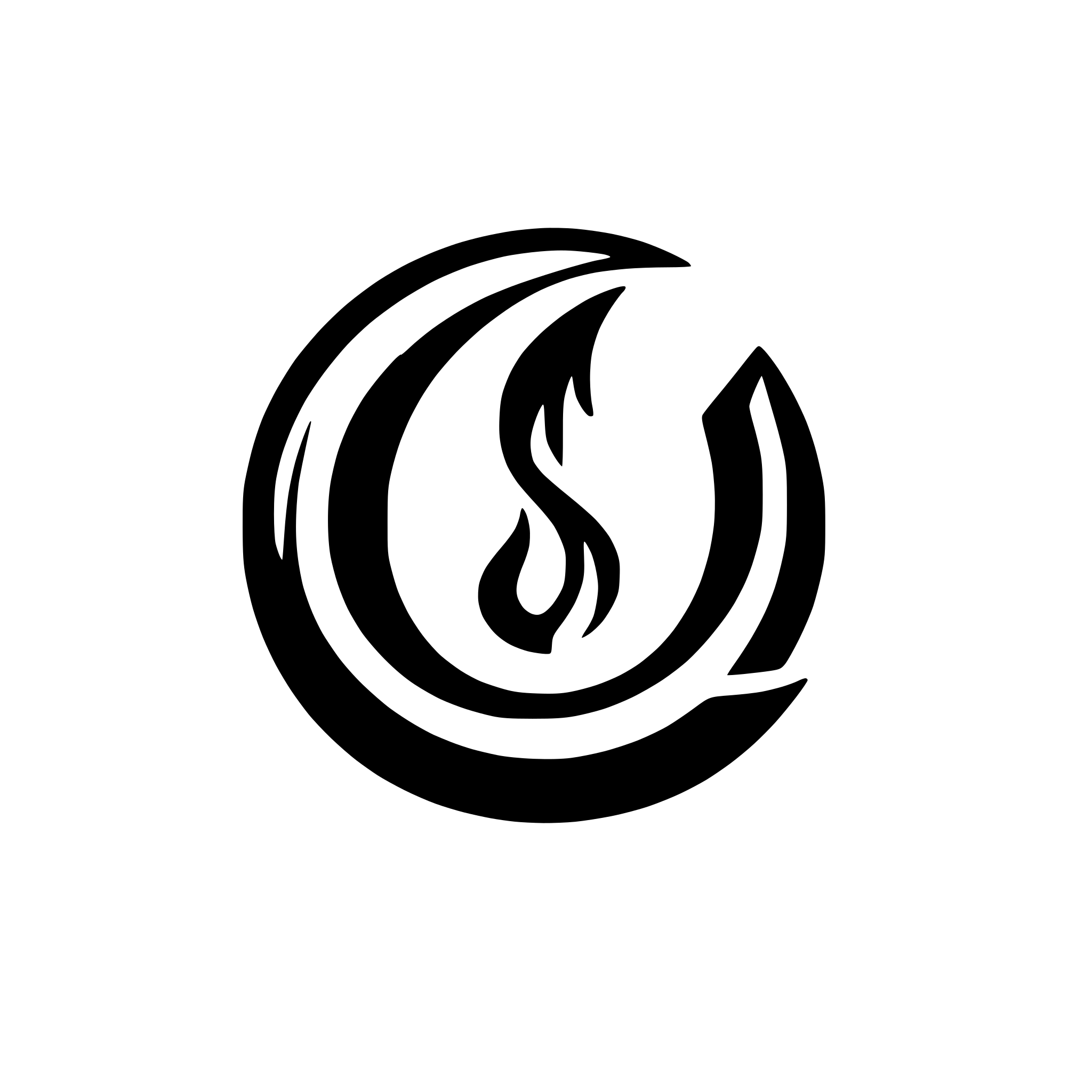 AI-generated SVG of a Simple Logo. Letter C with a small flame in the center