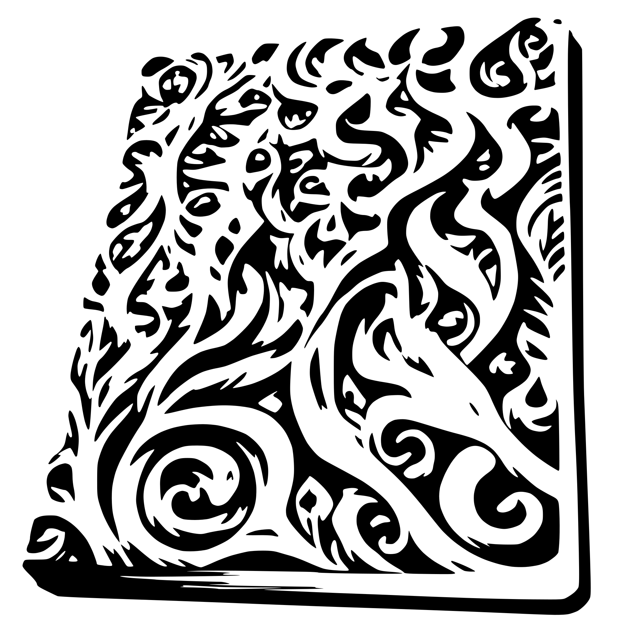 AI-generated SVG of a design book