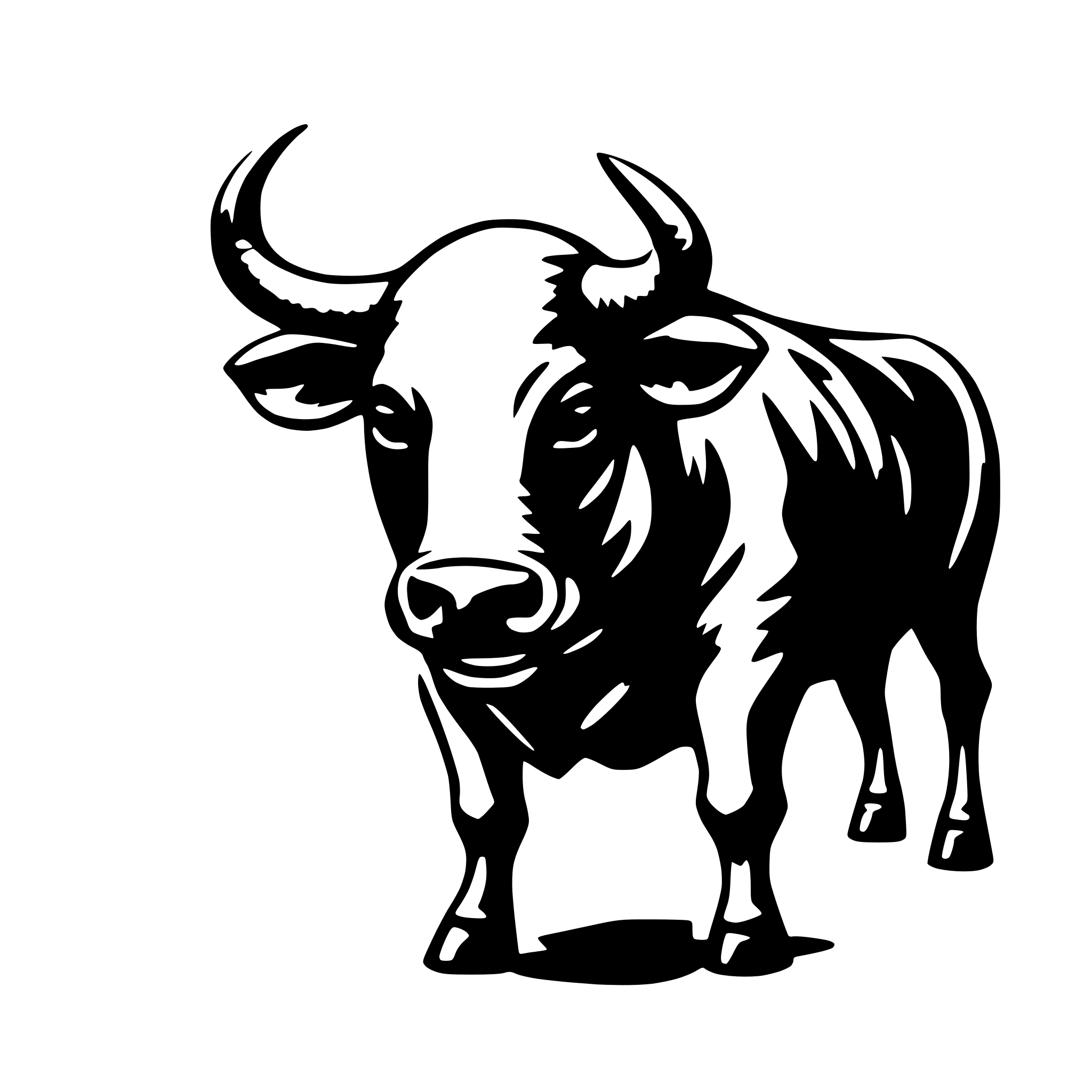 AI-generated SVG of a bull