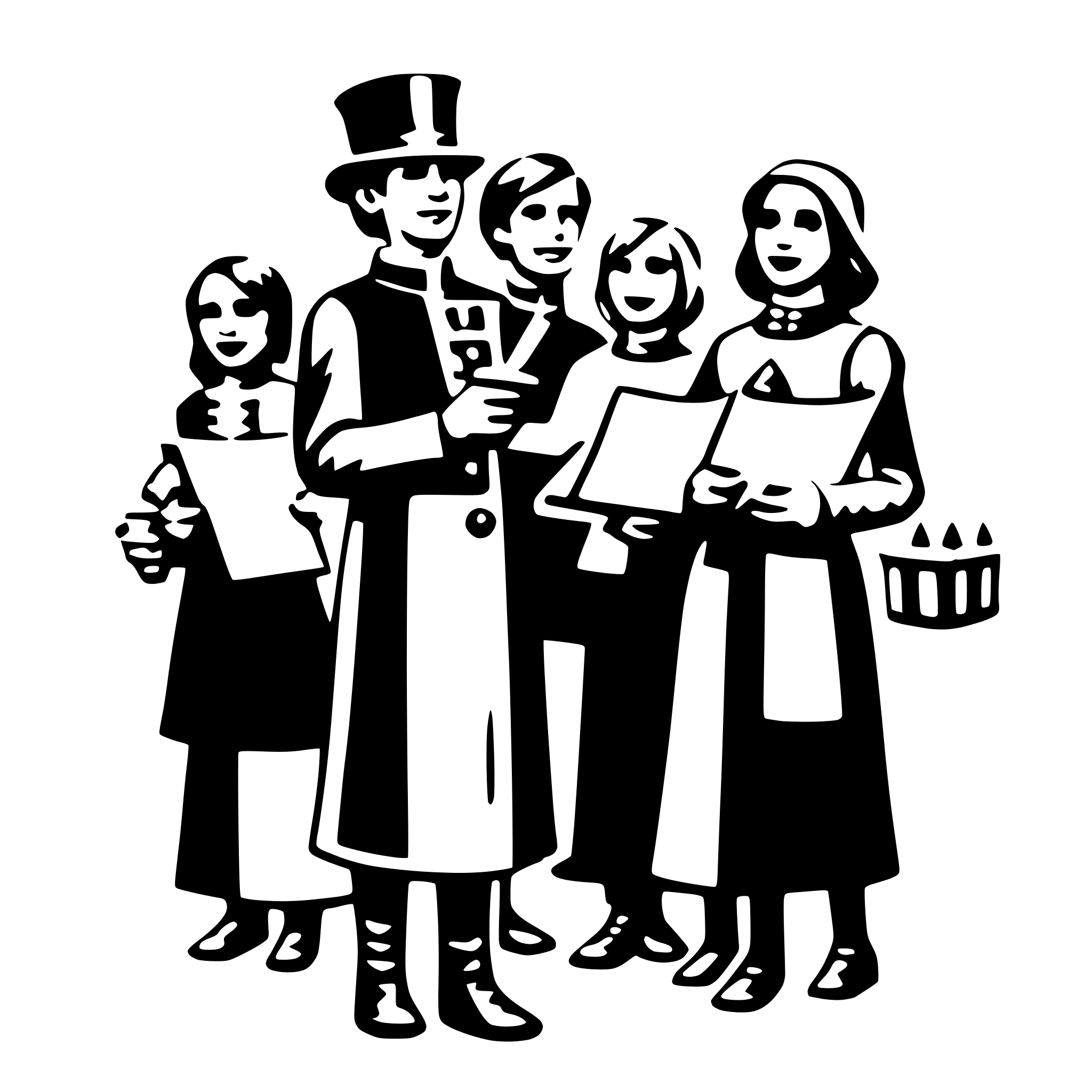 AI-generated SVG of 'christmas carolers'
