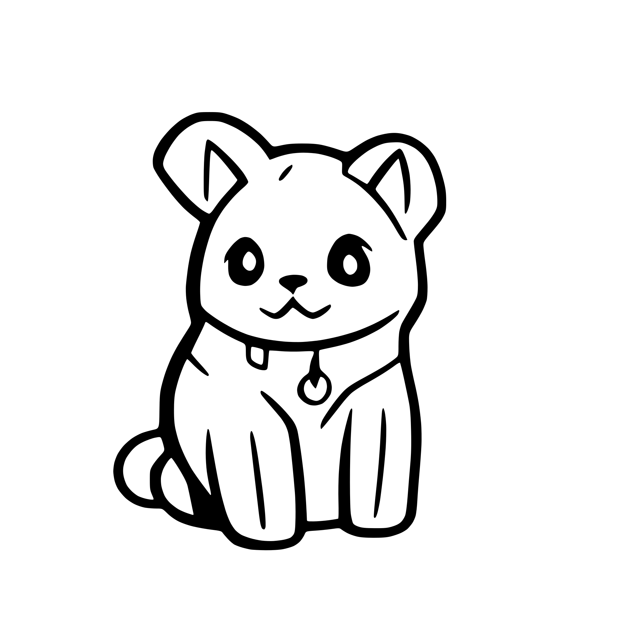 AI-generated SVG of a a cute dog