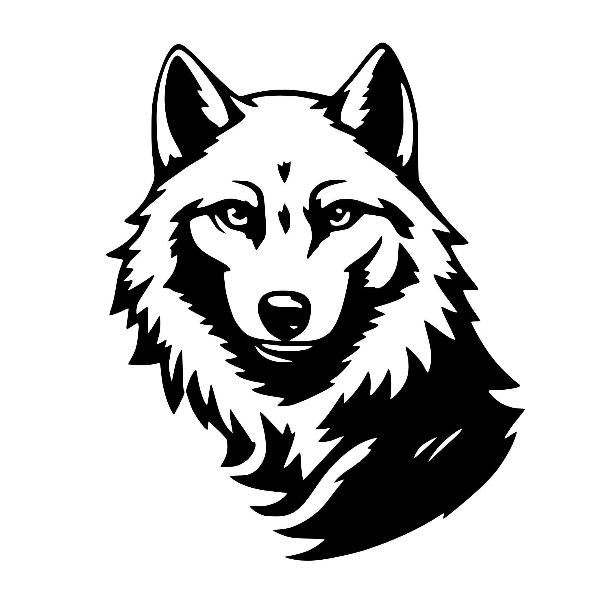 AI-generated SVG of 'a howling wolf'