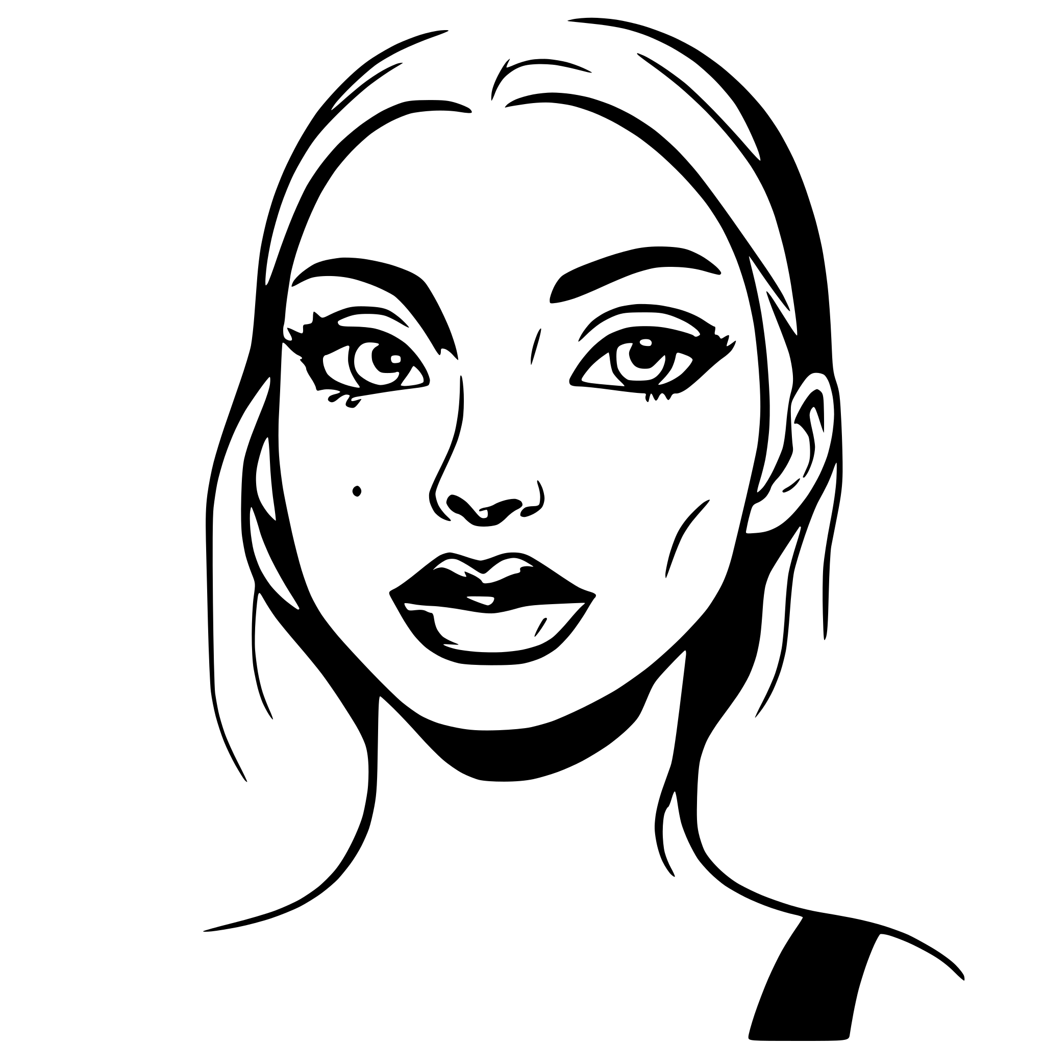 AI-generated SVG of 'snake face frontal'
